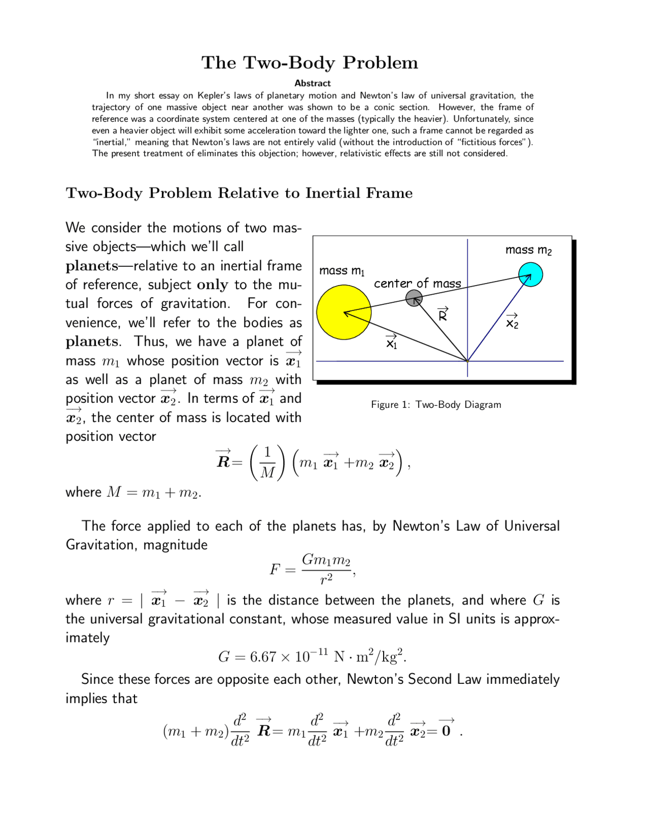 Rumus Two Body Problem Two body equations. And all notes formula - Docsity