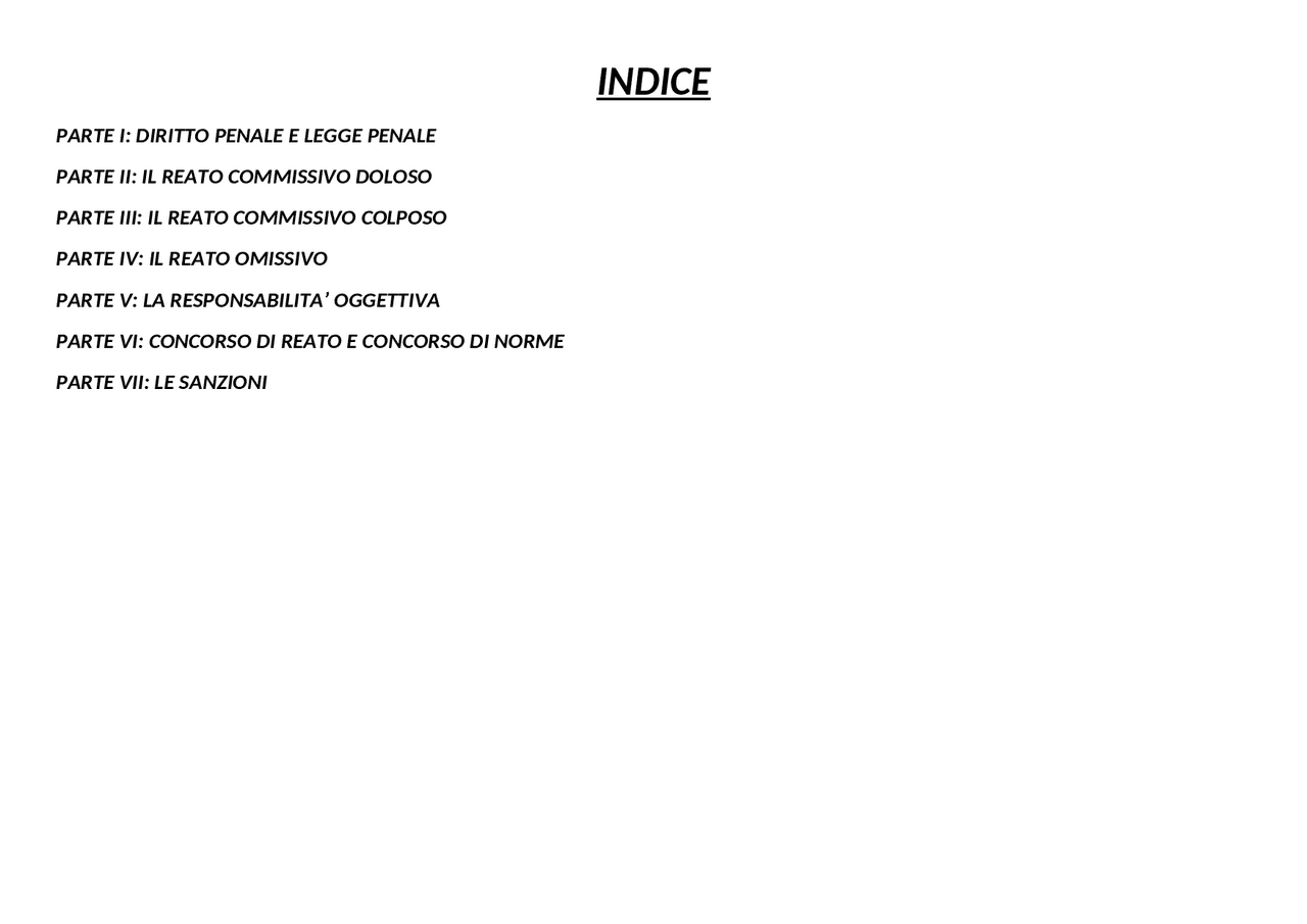 RIASSUNTO - DIRITTO PENALE: PARTE GENERALE (FIANDACA, MUSCO) - Docsity
