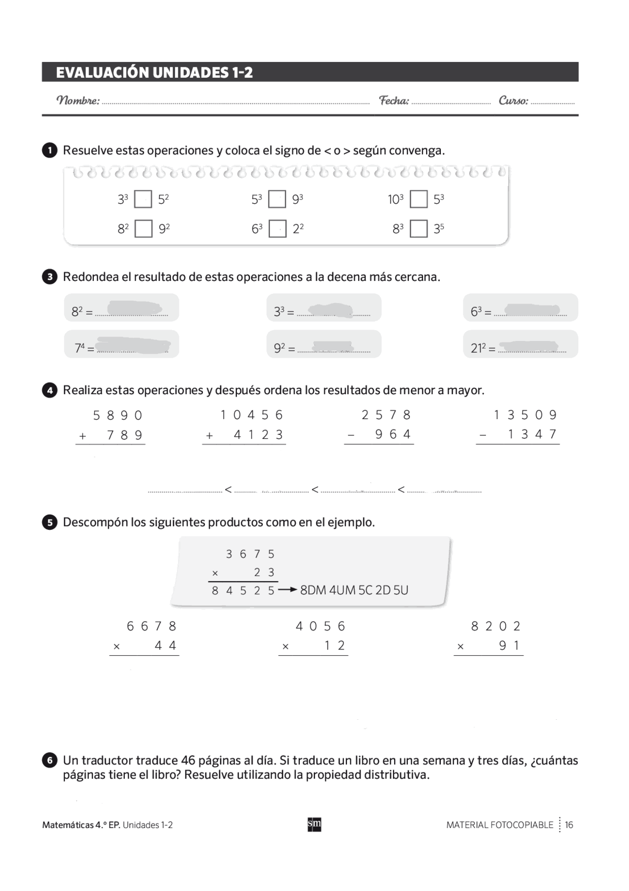 Tema 1-2 mates 4ª primaria | Apuntes de Matemáticas | Docsity