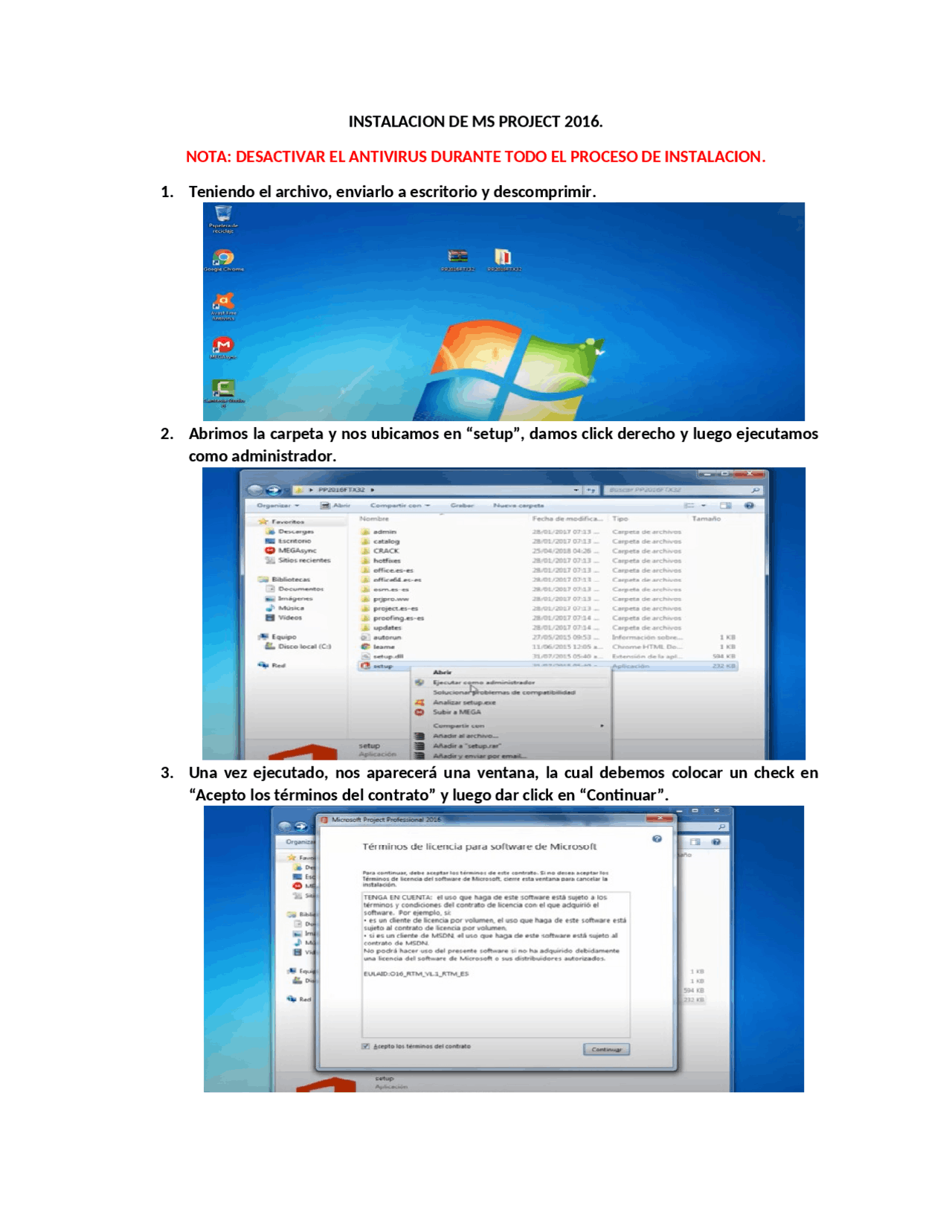 Guía de Instalación del programa MS Project 2016 - Docsity