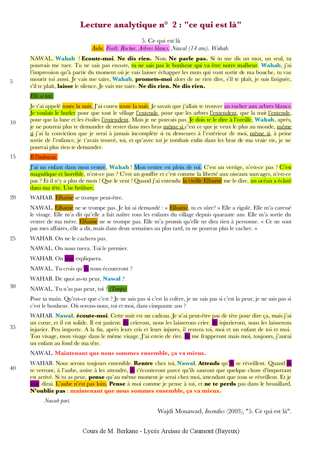 Lecture analytique n° 2