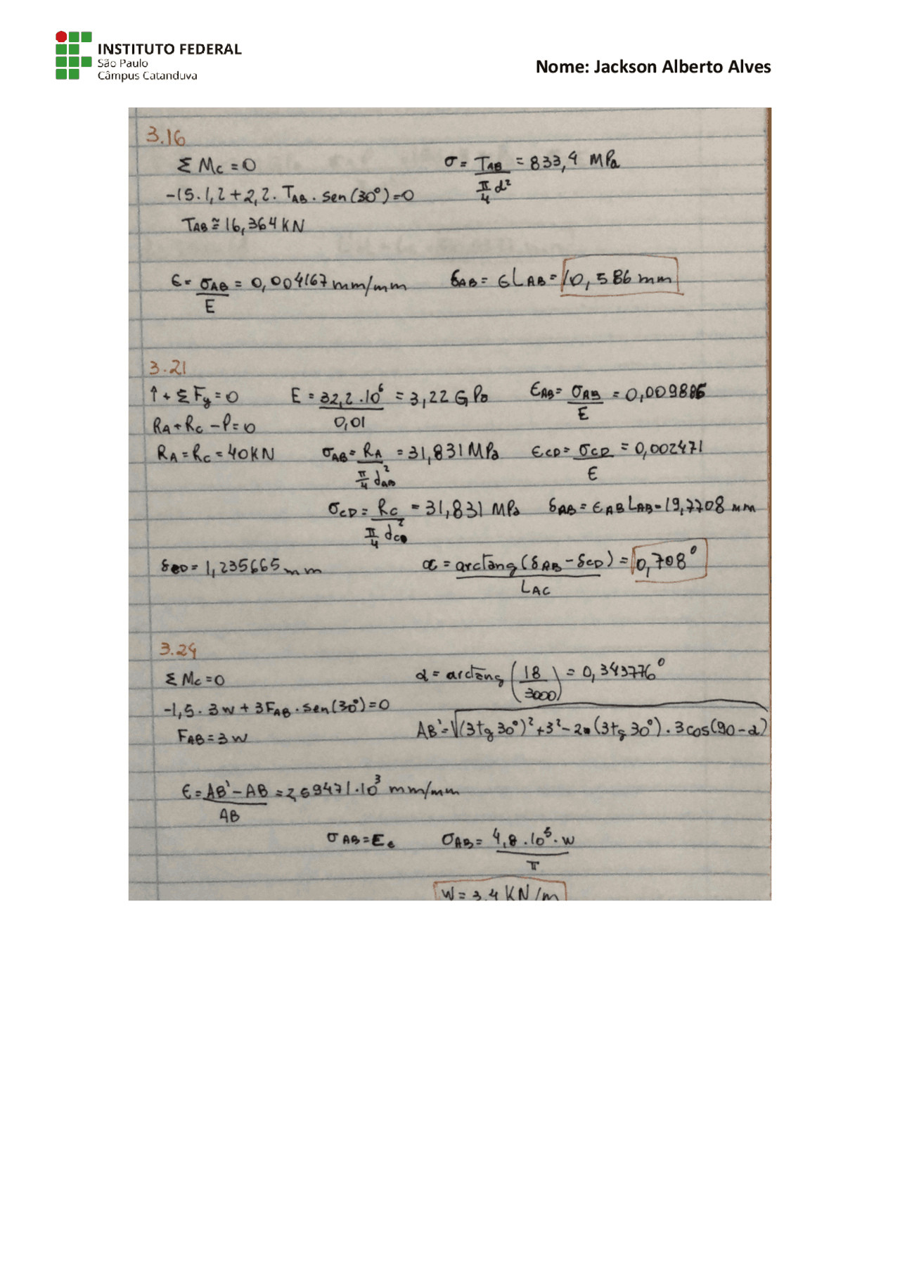 Exercicios mas tu é chato em - Docsity