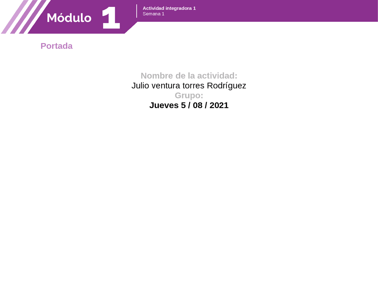 Prepa en línea SEP módulo 1 semana 1 - Docsity