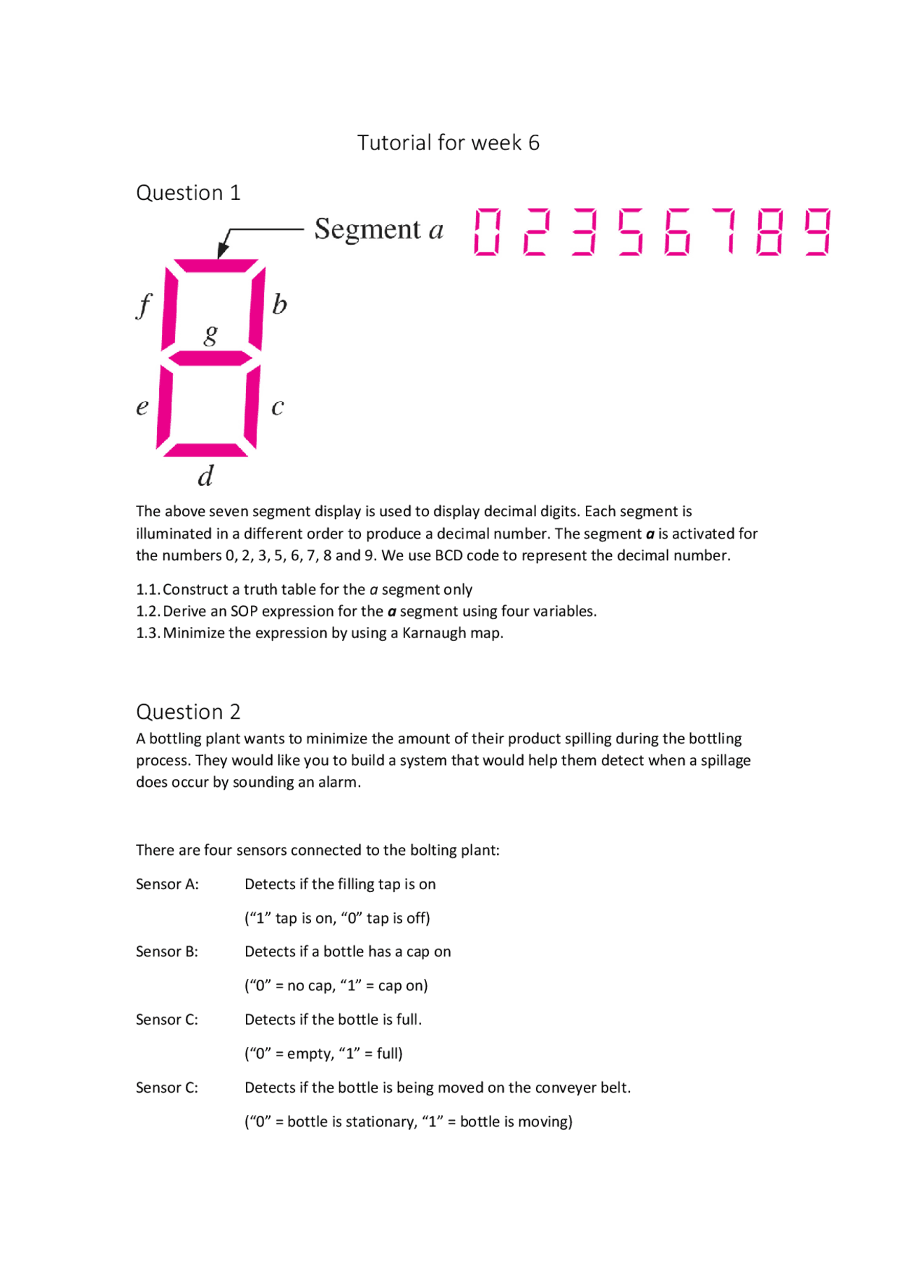 Seven Segment Display - Docsity