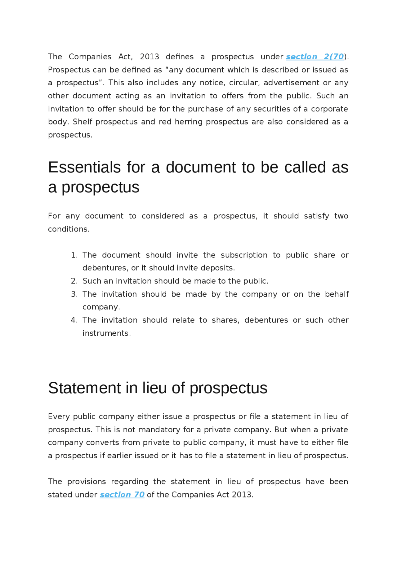 This is about prospectus - Docsity