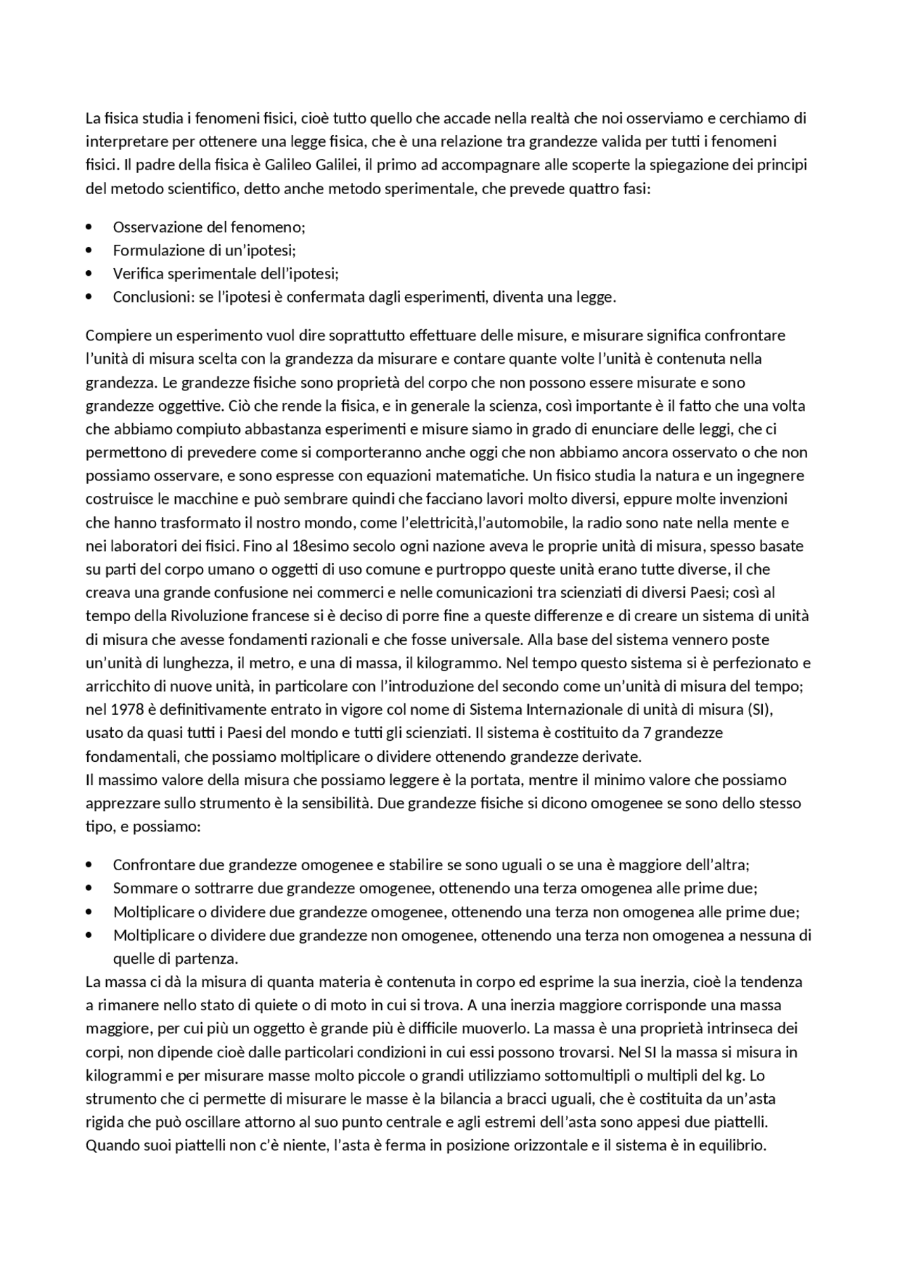 Fisica fenomeni fisici Docsity