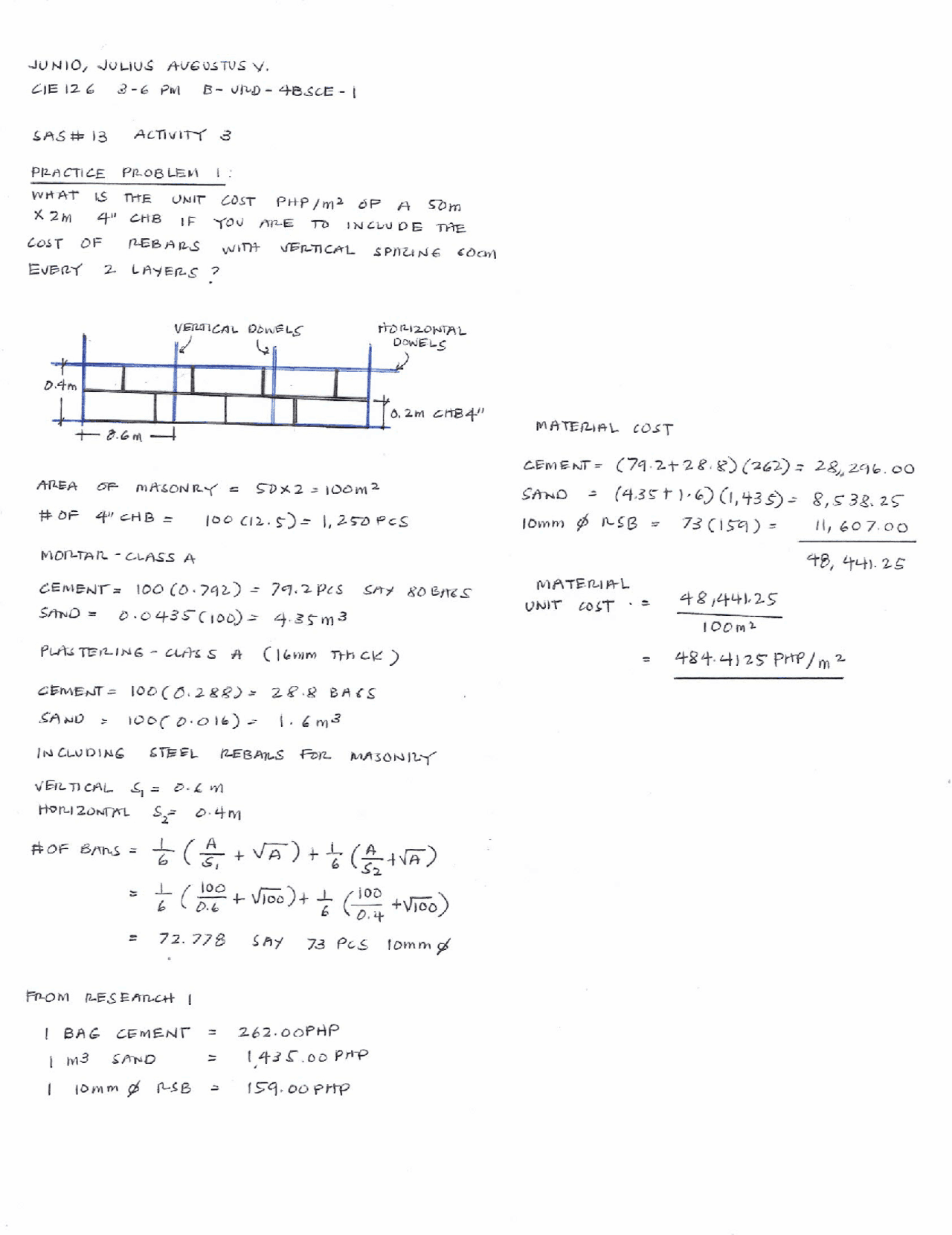 Quantify Problem Quantity surveying problem and solution | Assignments Quantitative ...