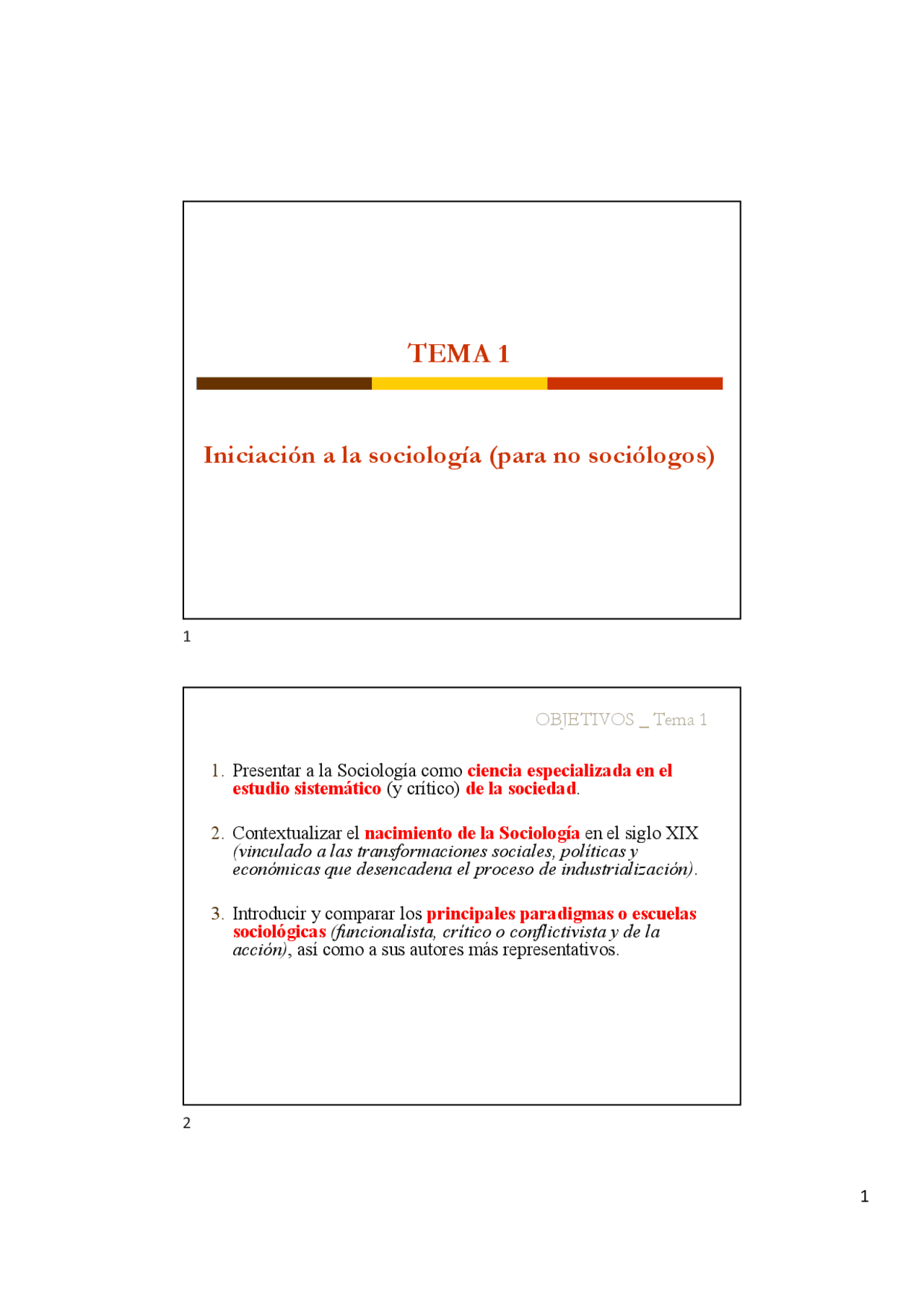 Sociologia tema 1 introduccion - Docsity