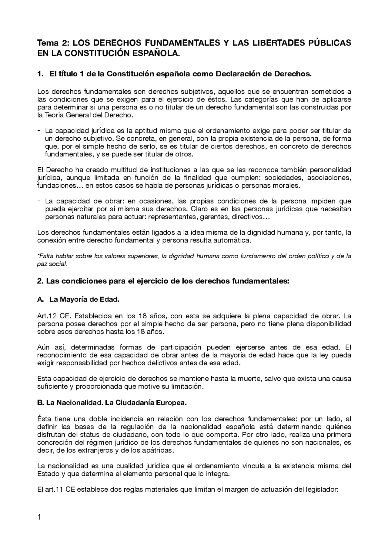 Derecho Constitucional II | Apuntes de Derecho | Docsity