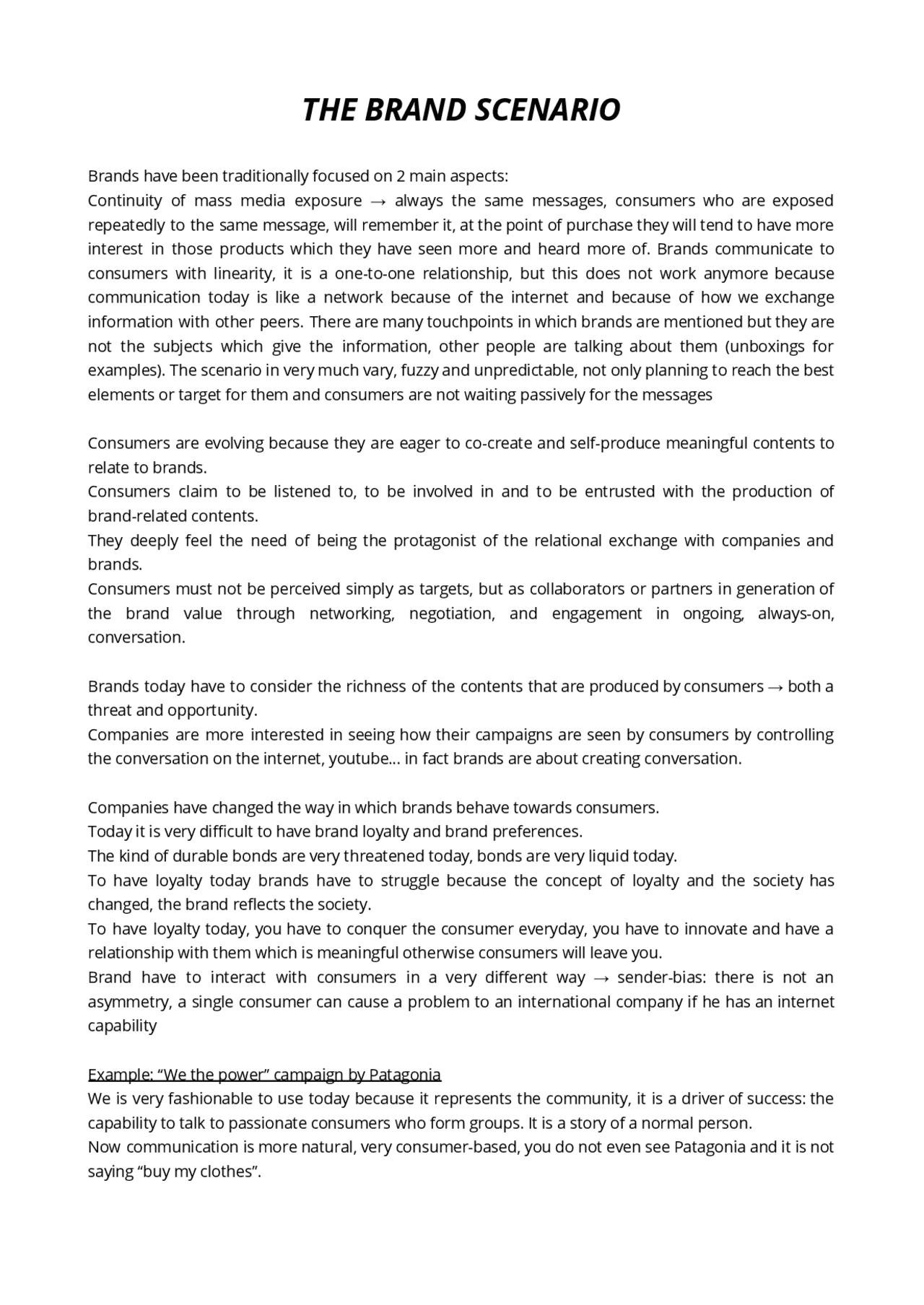 Primo modulo brand management - Docsity