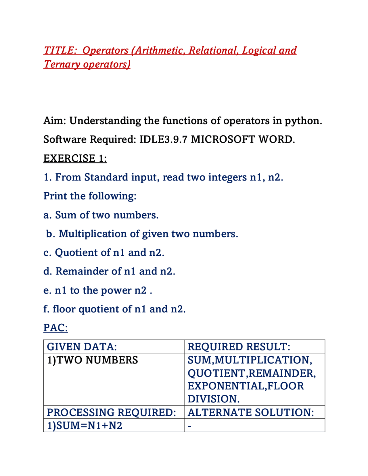 Computer Science Basics - Docsity
