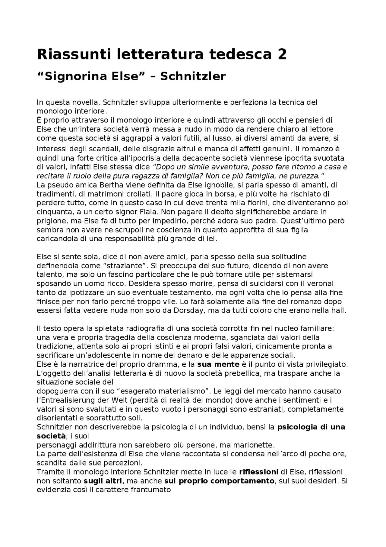 Riassunto della letteratura tedesca dalla fin de sècle al 1945, più analisi di varie opere Docsity Riassunto della letteratura tedesca dalla fin de sècle al 1945, più analisi di varie opere Docsity
