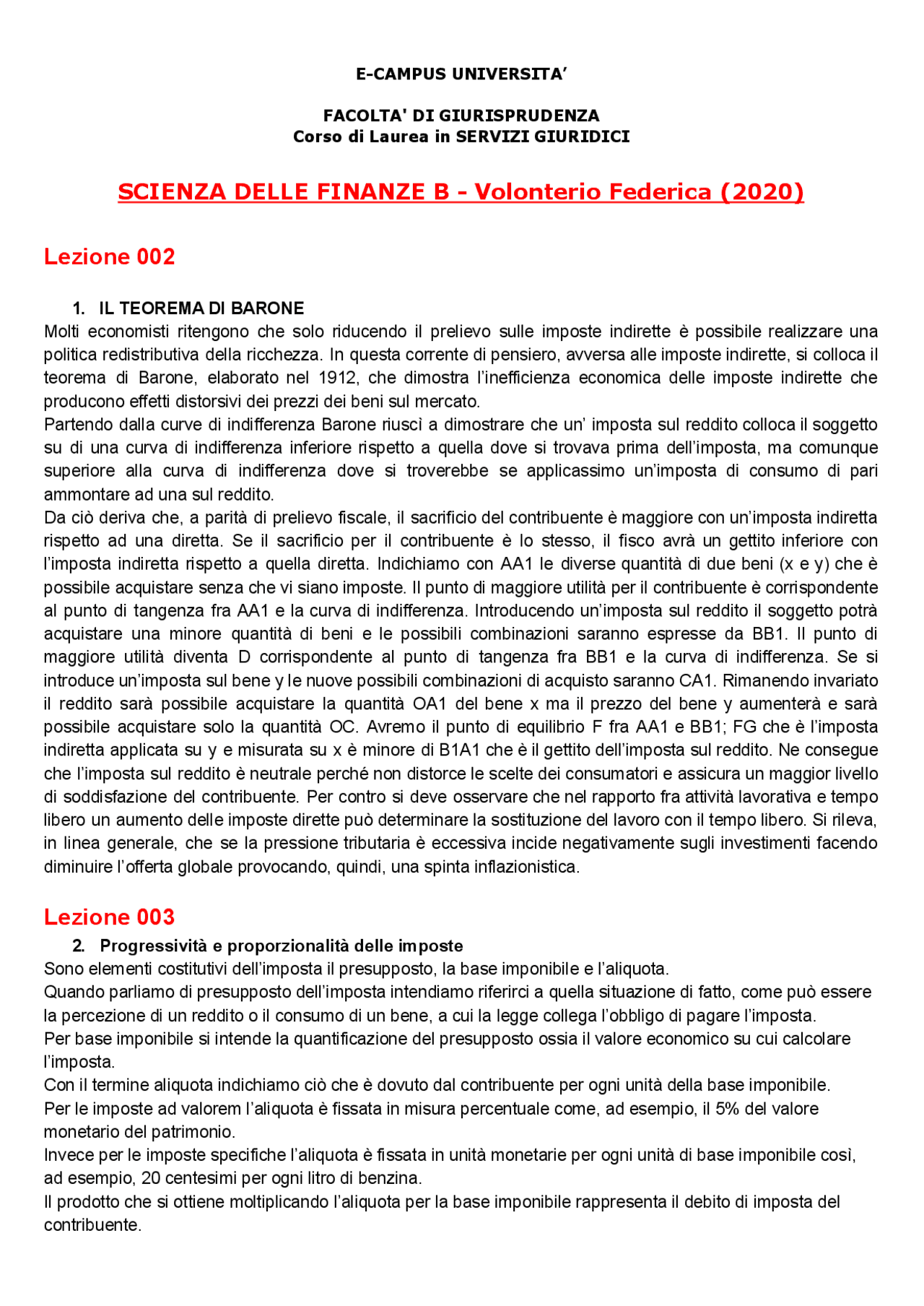 SCIENZA DELLE FINANZE B - DOMANDE APERTE - FEDERICA ...