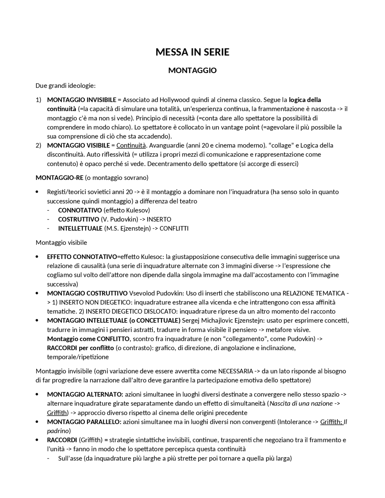 Cinema E Televisione Pt 2 Docsity