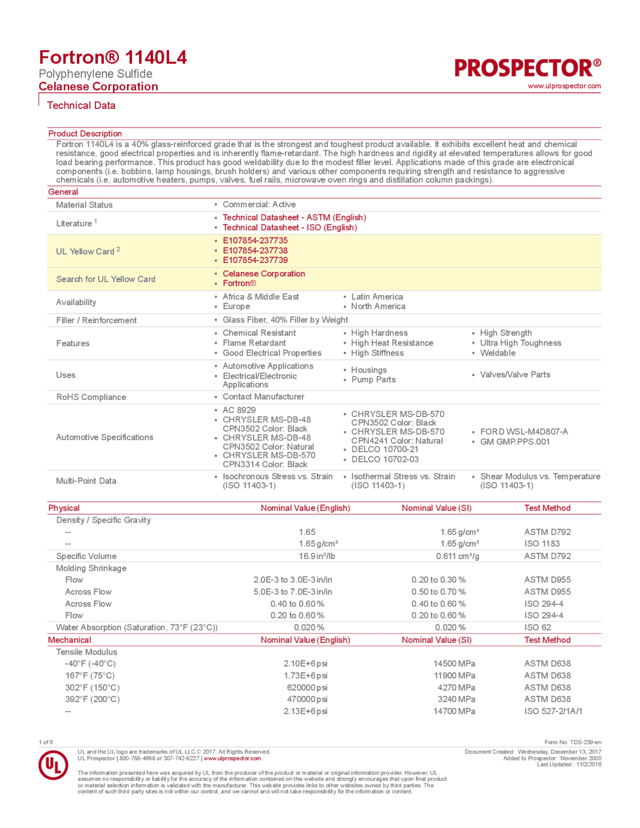 Fortron Additives Datasheet PPS Fortron com FV - Docsity