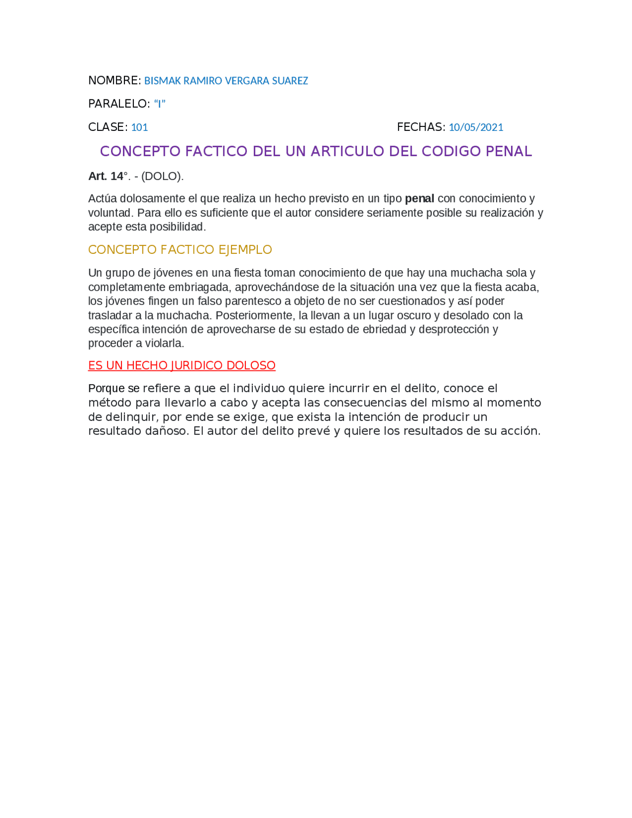 Factico de la tral teoria q no se que - Docsity