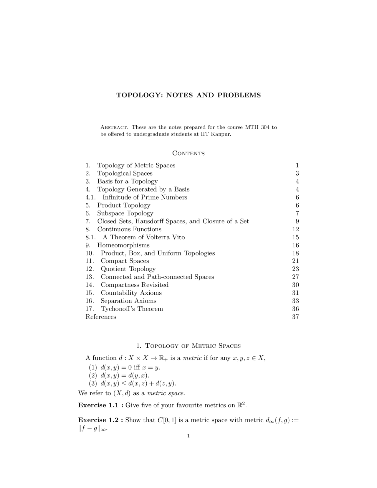 Topology Math Questions Mathematical topologies | Exams Mathematics | Docsity
