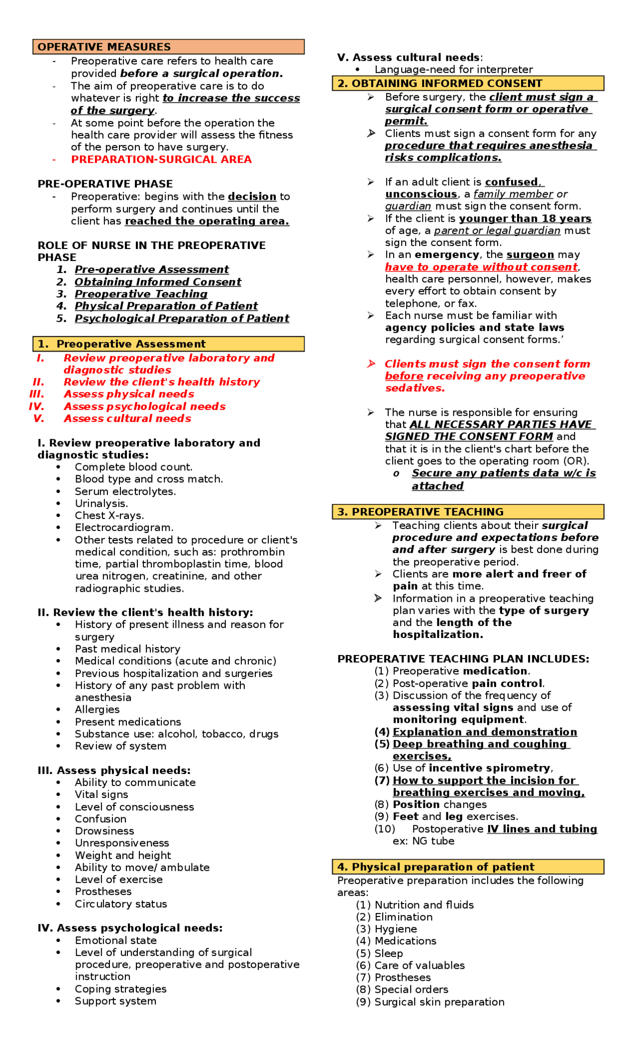 Operating Room Lecture | Lecture notes Medicine | Docsity