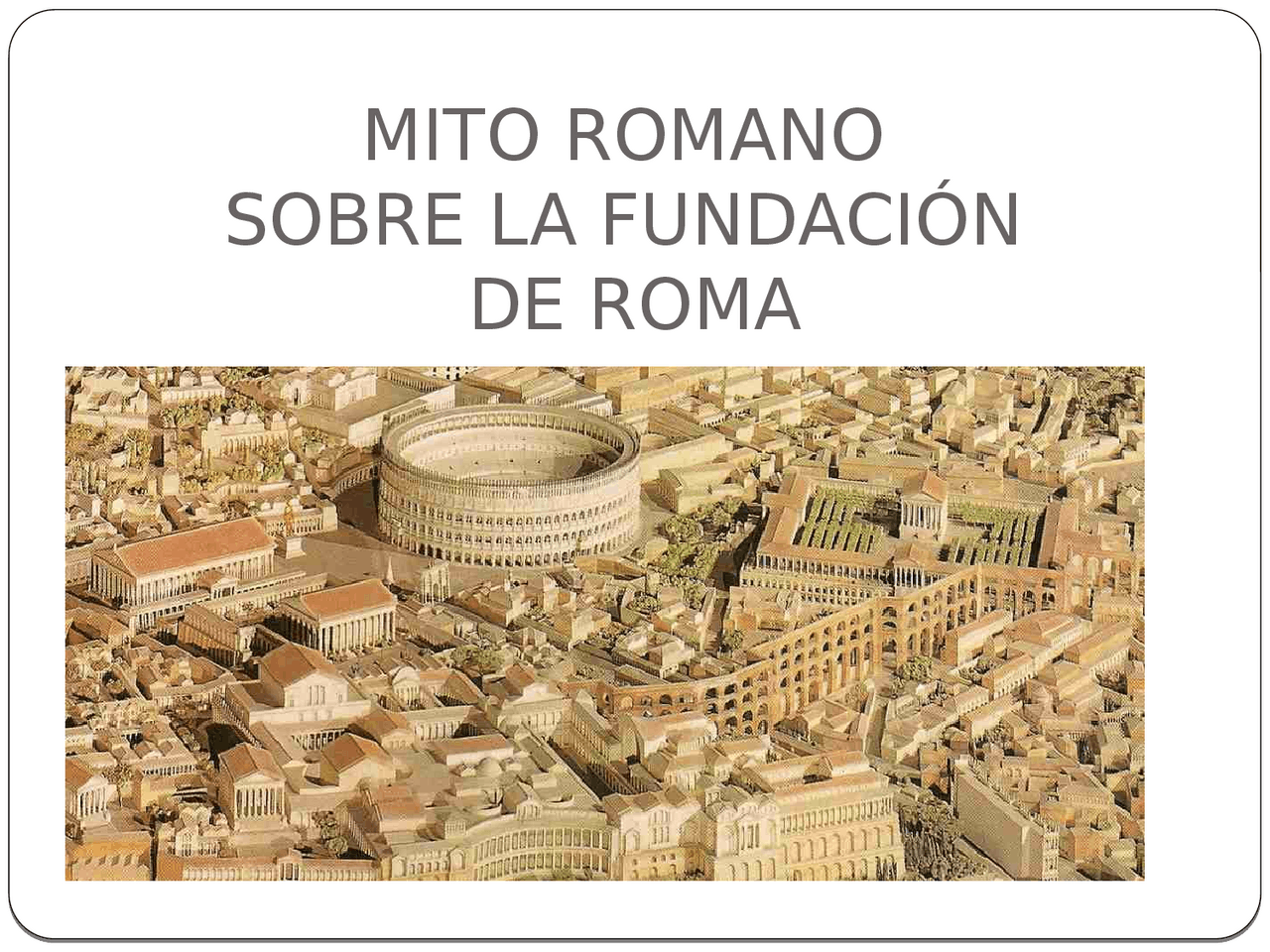 Mito De La Fundacion De Roma