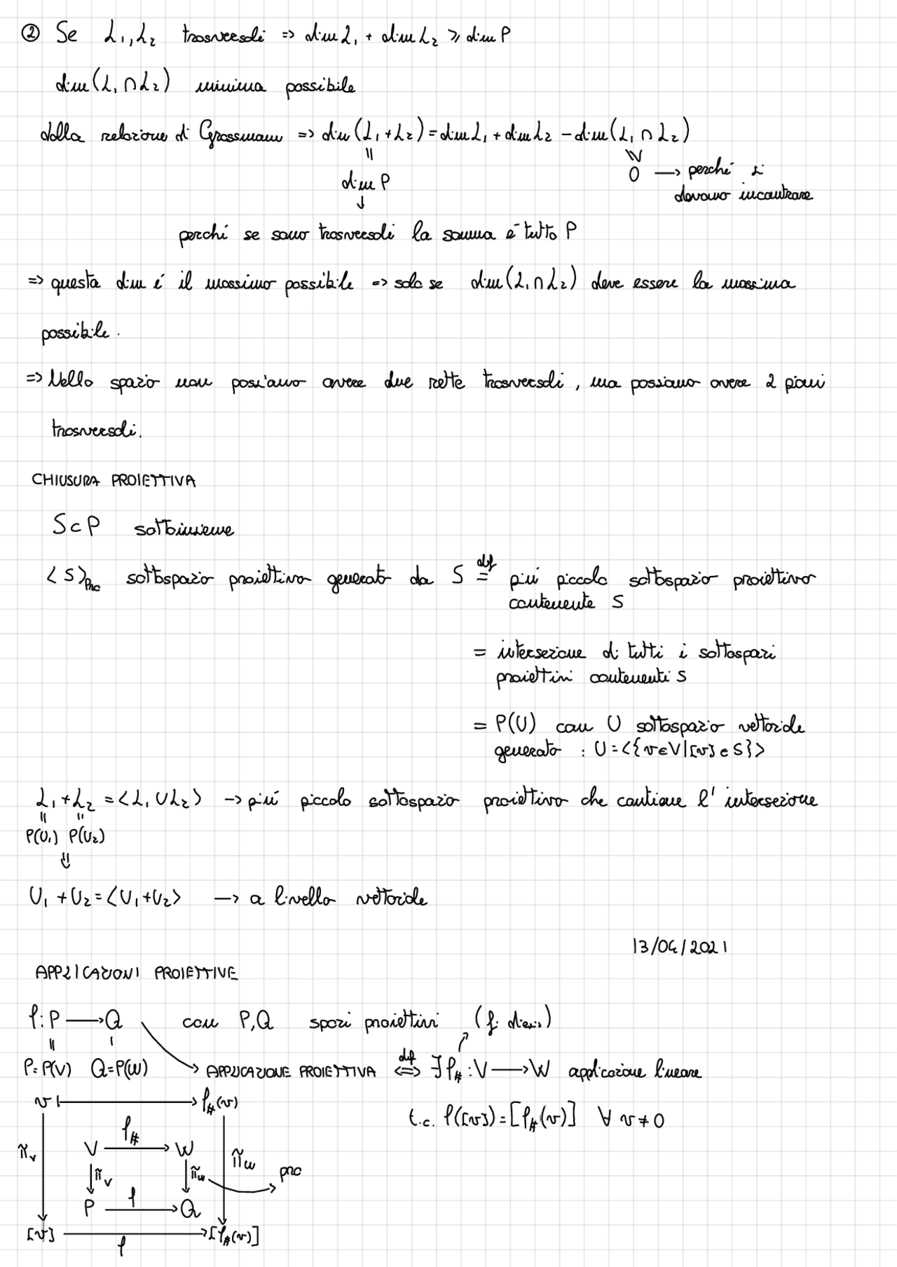 Geometria proiettiva 2 Docsity