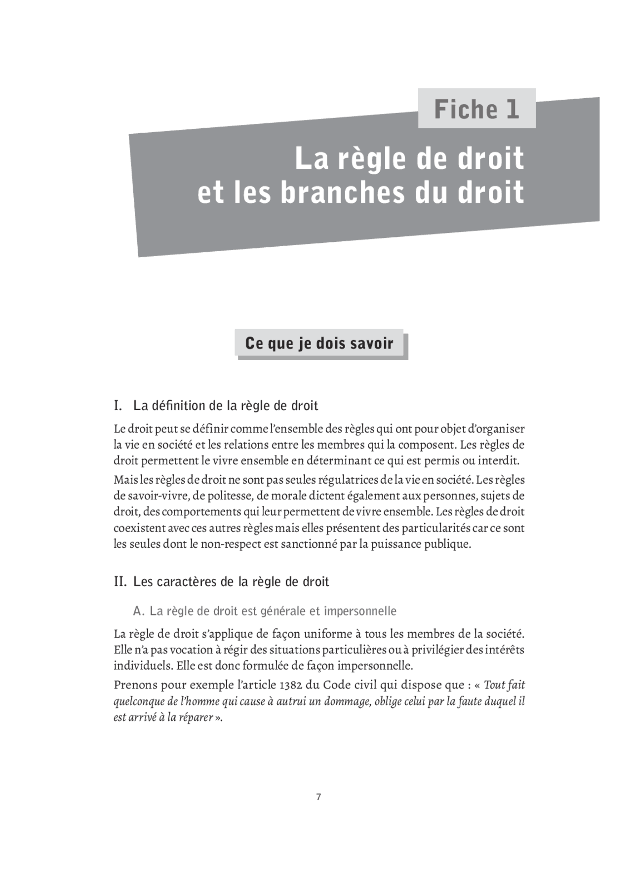La règle de droit et les sources du droit - Docsity