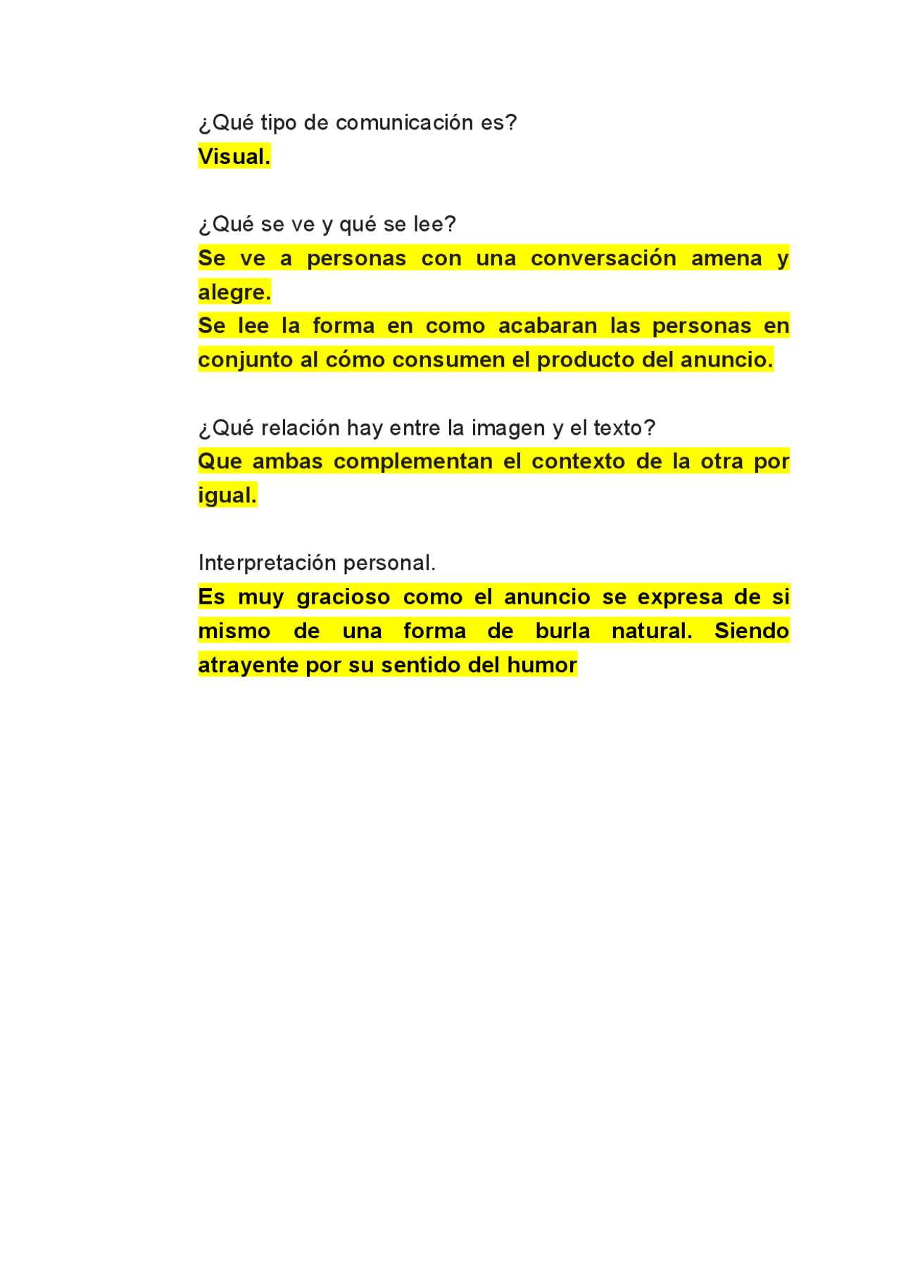 Comentario al tema: Textos audio visuales - Docsity