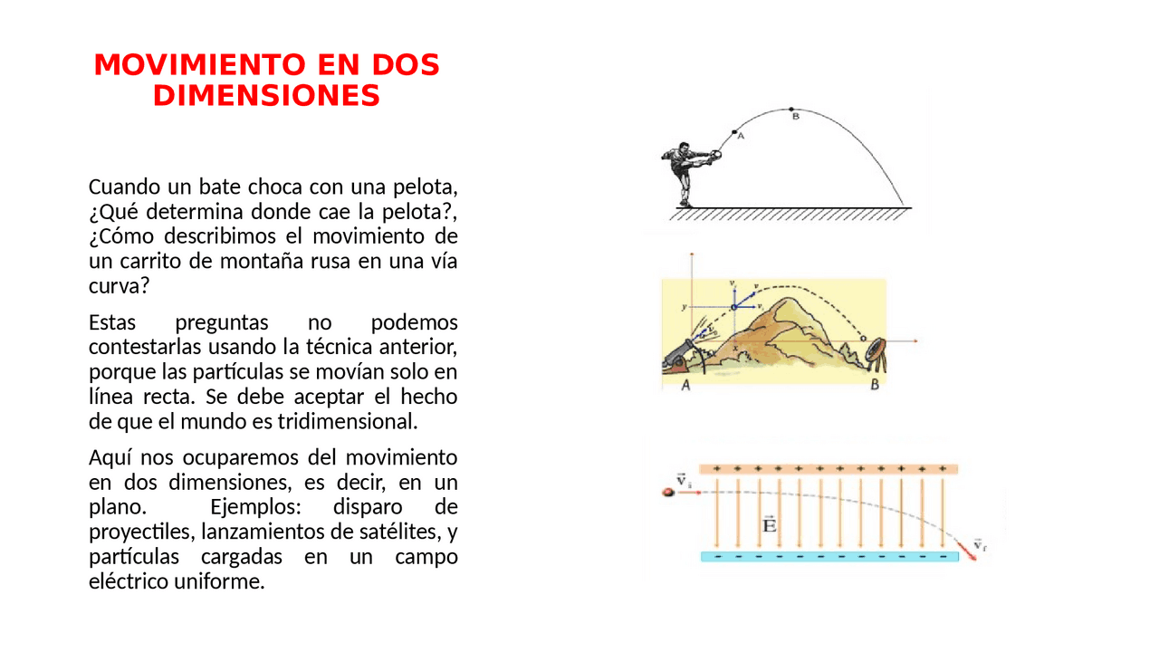 En Que Consiste El Movimiento En Dos Dimensiones
