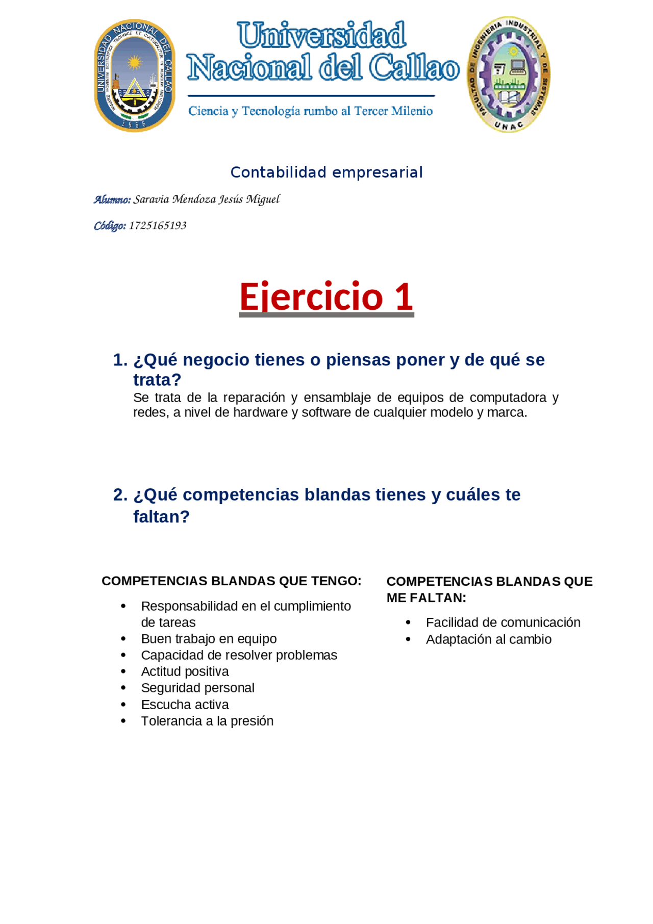 Ejercicios Contabilidad Docsity