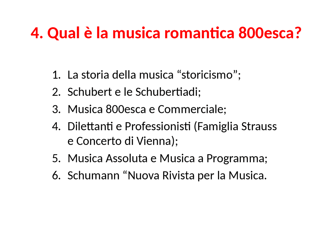 4. Qual è la musica 800esca - Mila De Santis (DAMS) | Sintesi del corso