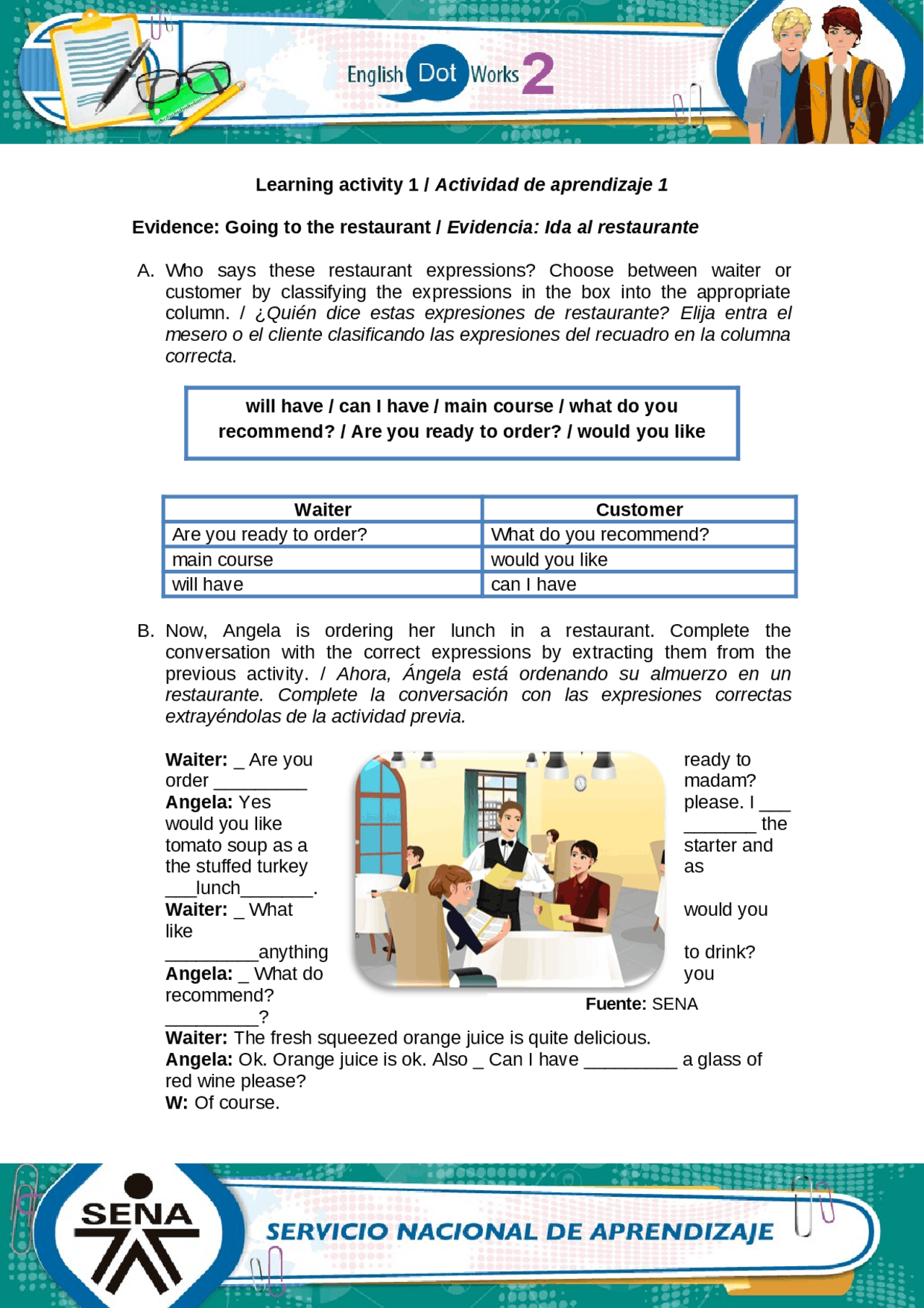 Actividad 1 ingles 2 - Docsity