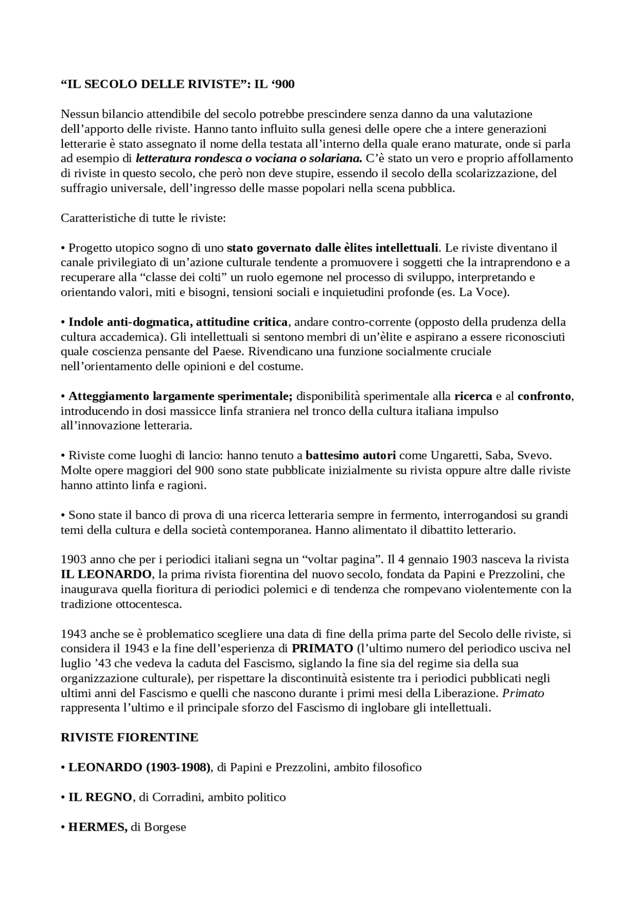 Il secolo delle riviste Docsity