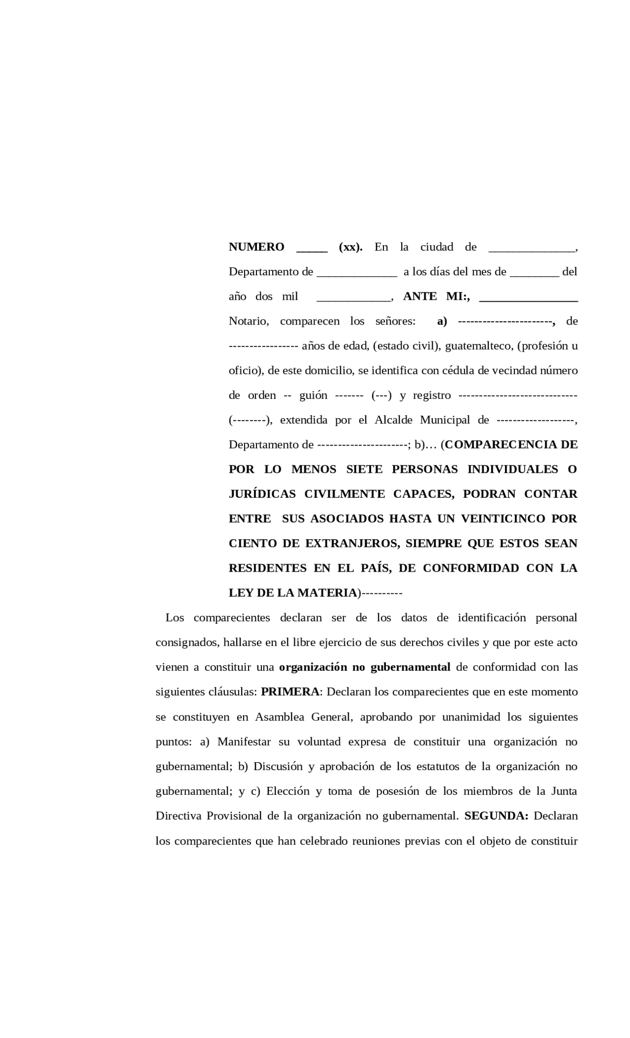 MINUTA DE DOCUMENTO 2019 PARA ABOGADOS Y NOTARIOS Docsity MINUTA DE DOCUMENTO 2019 PARA ABOGADOS Y NOTARIOS Docsity