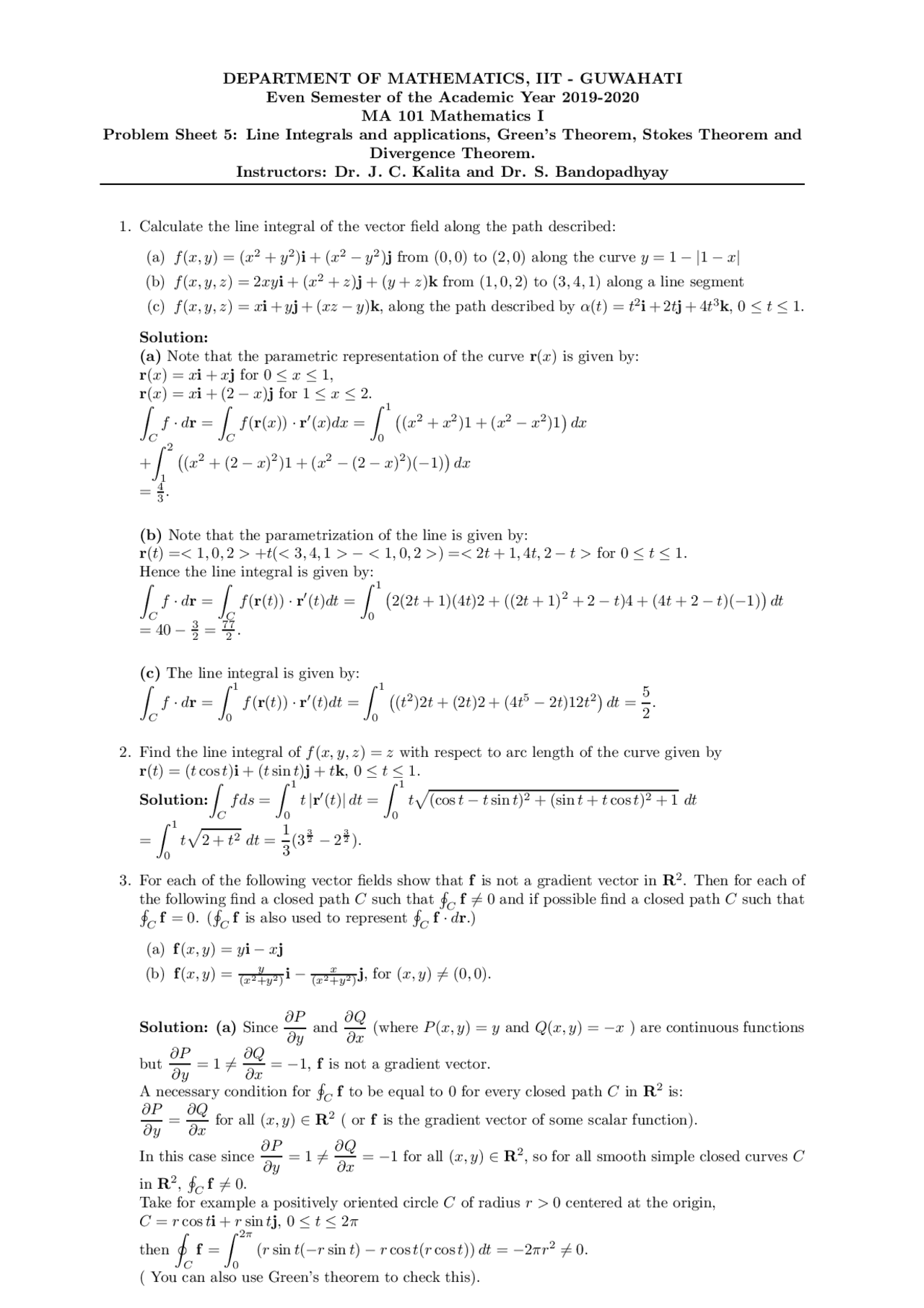 Mathematics Assignment - Docsity