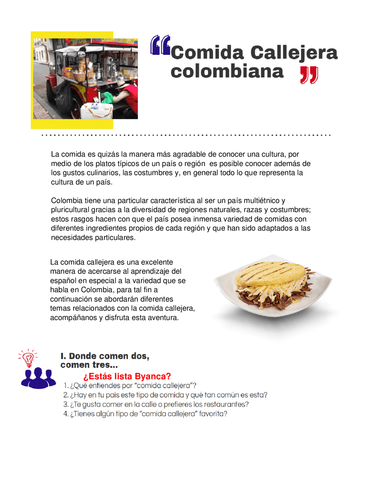Comida Callejera Colombiana
