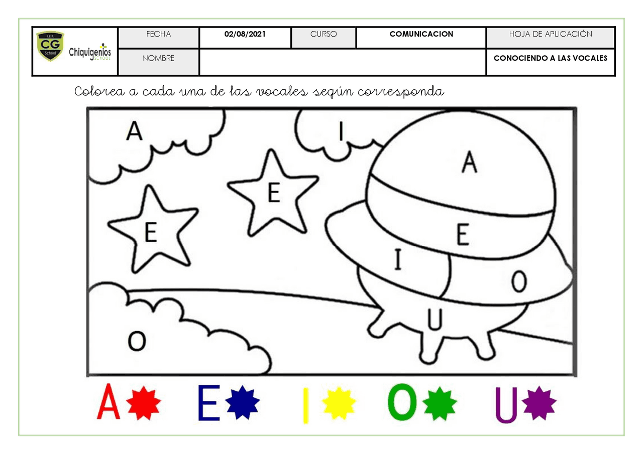 Vocales para niños de inicial - Docsity