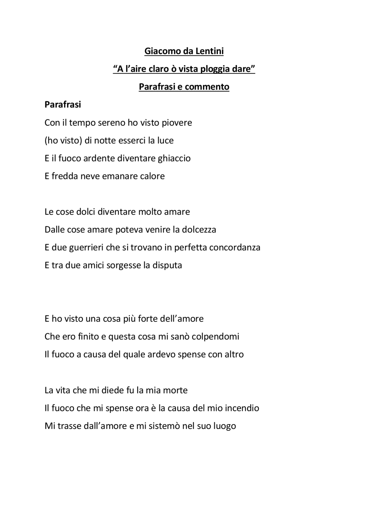 Giacomo Da Lentini A L aire Claro Vista Ploggia Dare Parafrasi E giacomo-da-lentini-a-l-aire-claro-vista-ploggia-dare-parafrasi-e