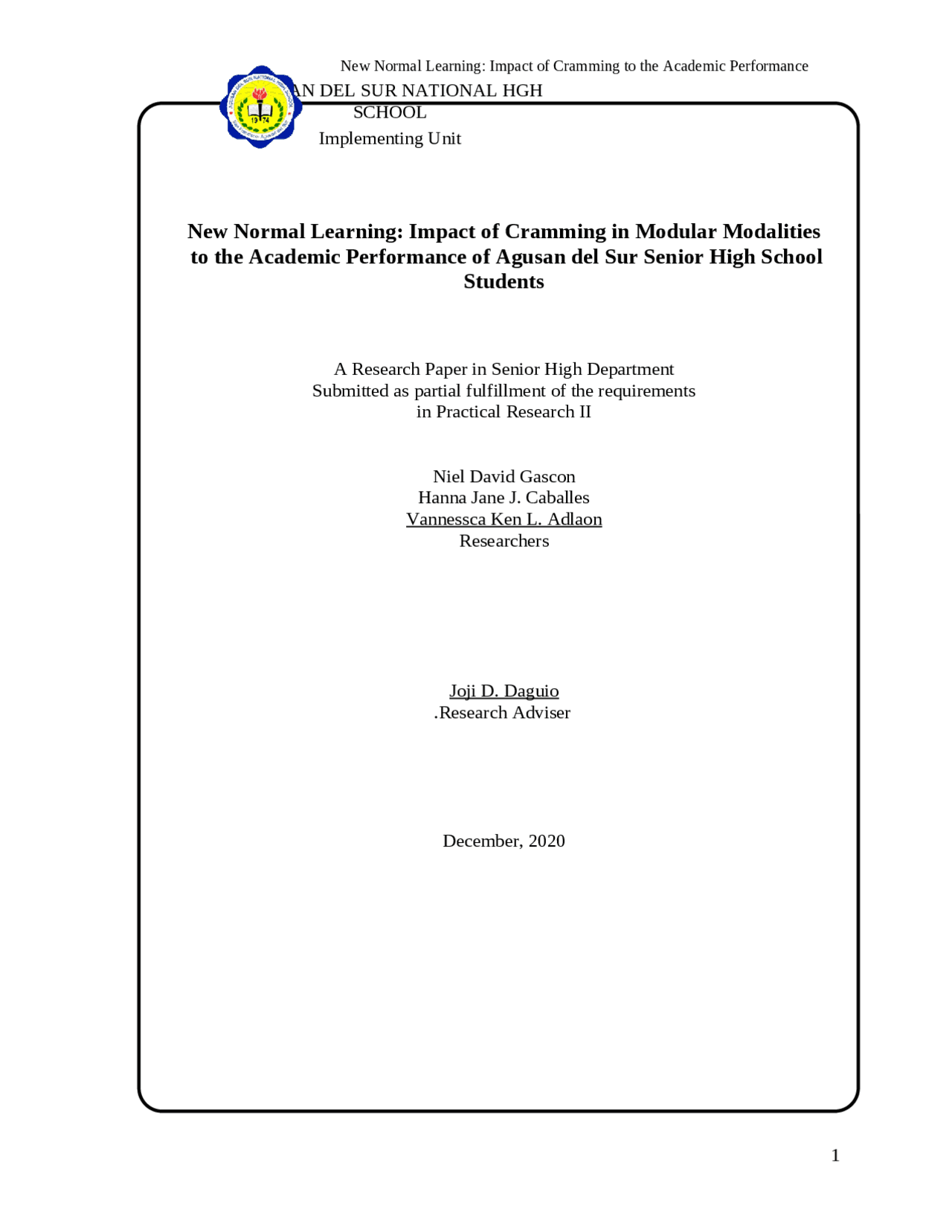 Practical Research 2 chapter 1-2 - Docsity