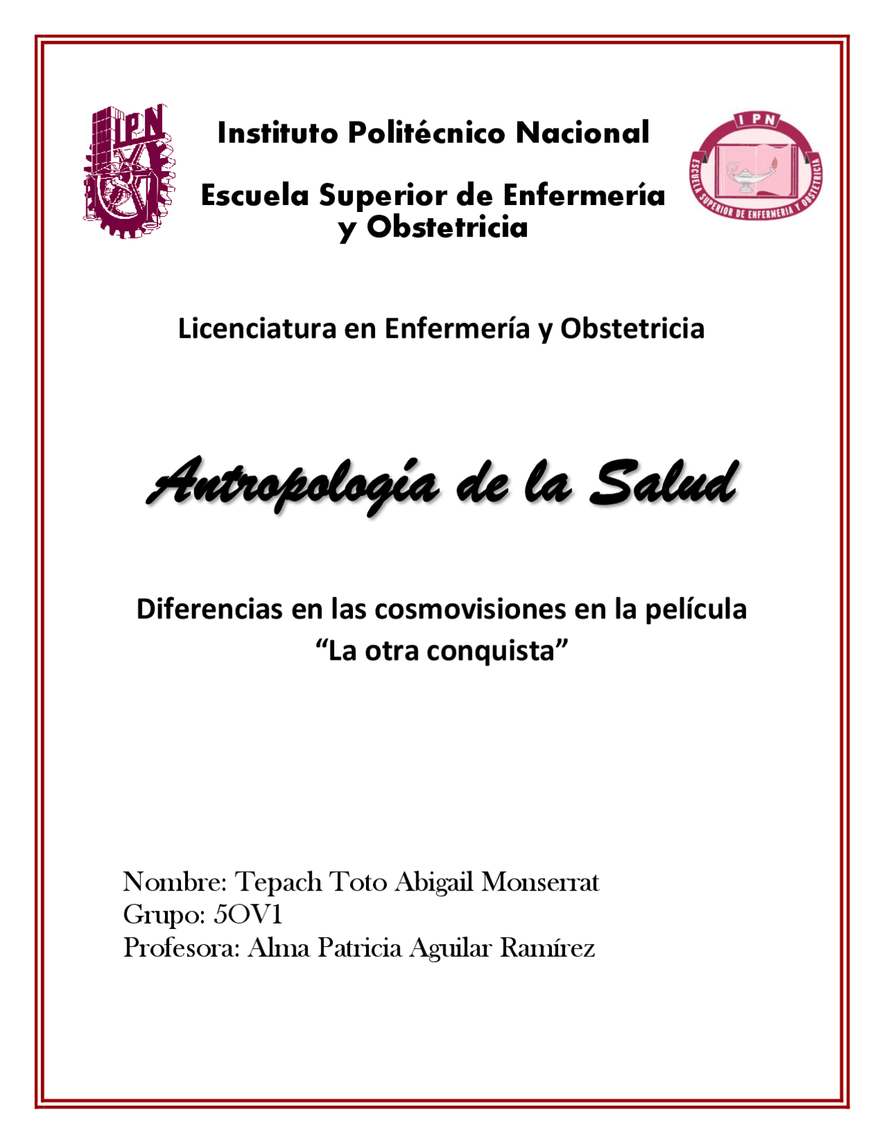 La otra conquista analisis de pelicula Docsity