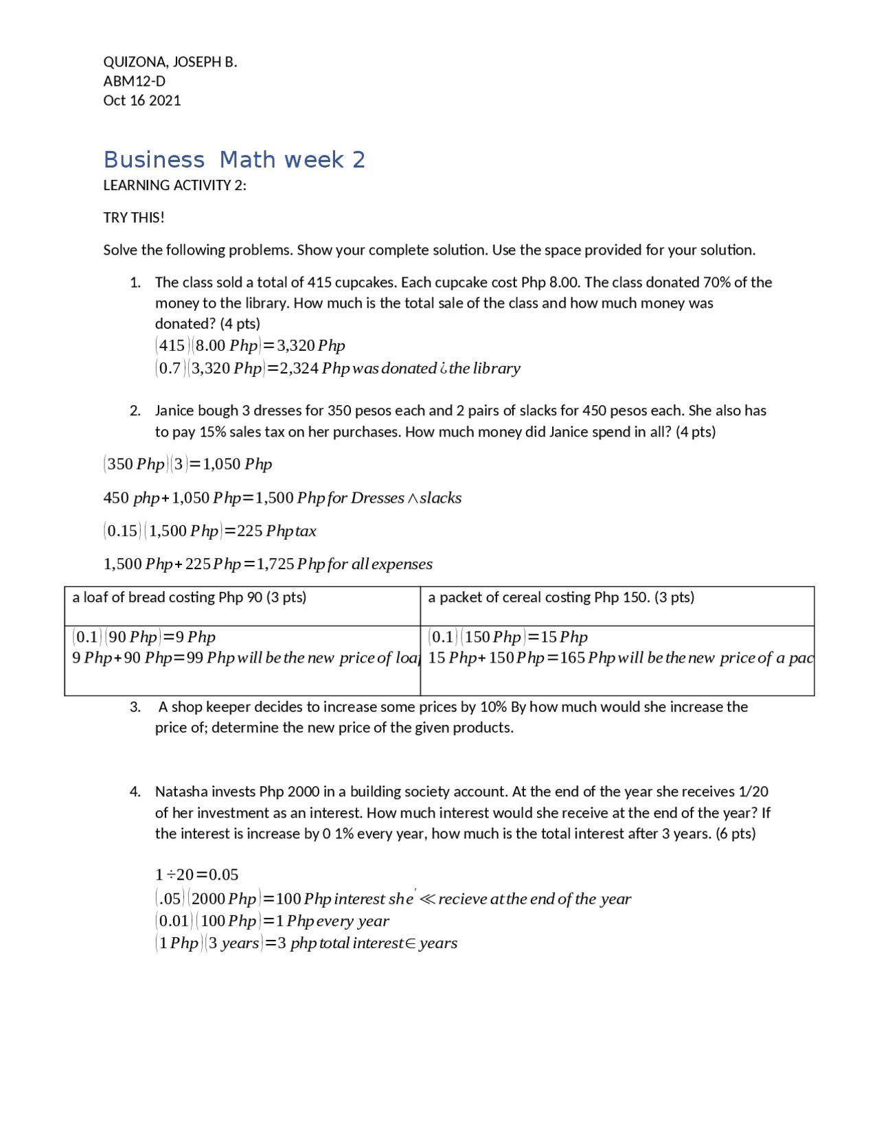 Grade 11-Quarter 1_BusinessMath Answer Key | Study notes Mathematics ...