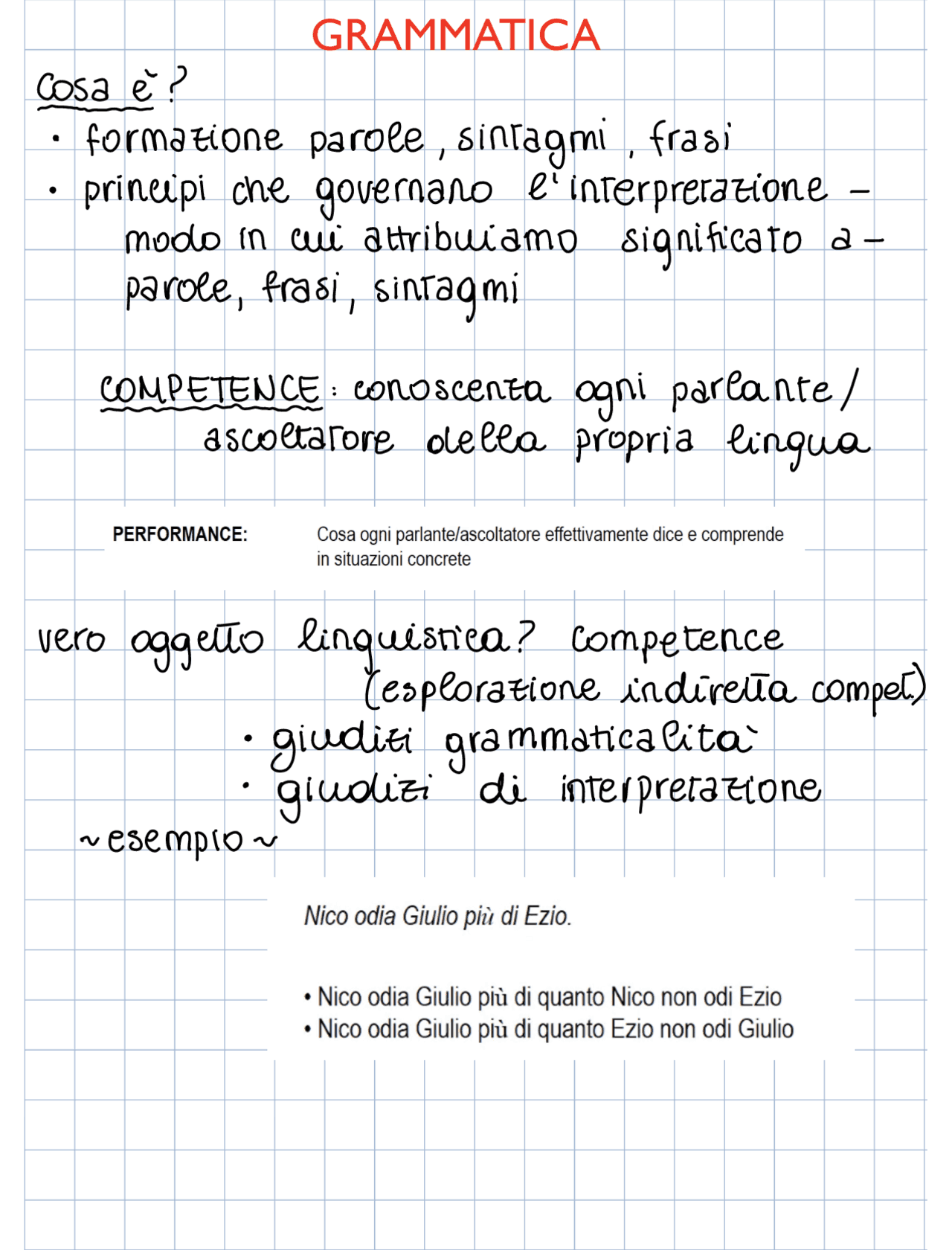 La grammatica - linguistica generale - Docsity