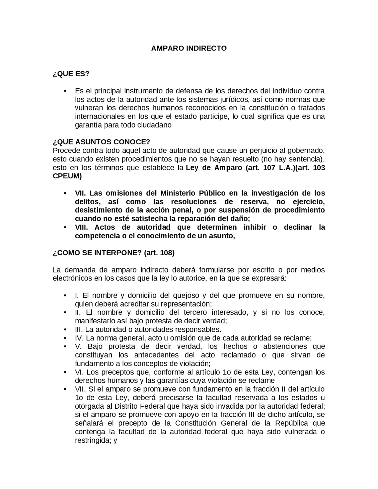 Amparo Indirecto: Instrumento de Defensa de Derechos Individuales ...