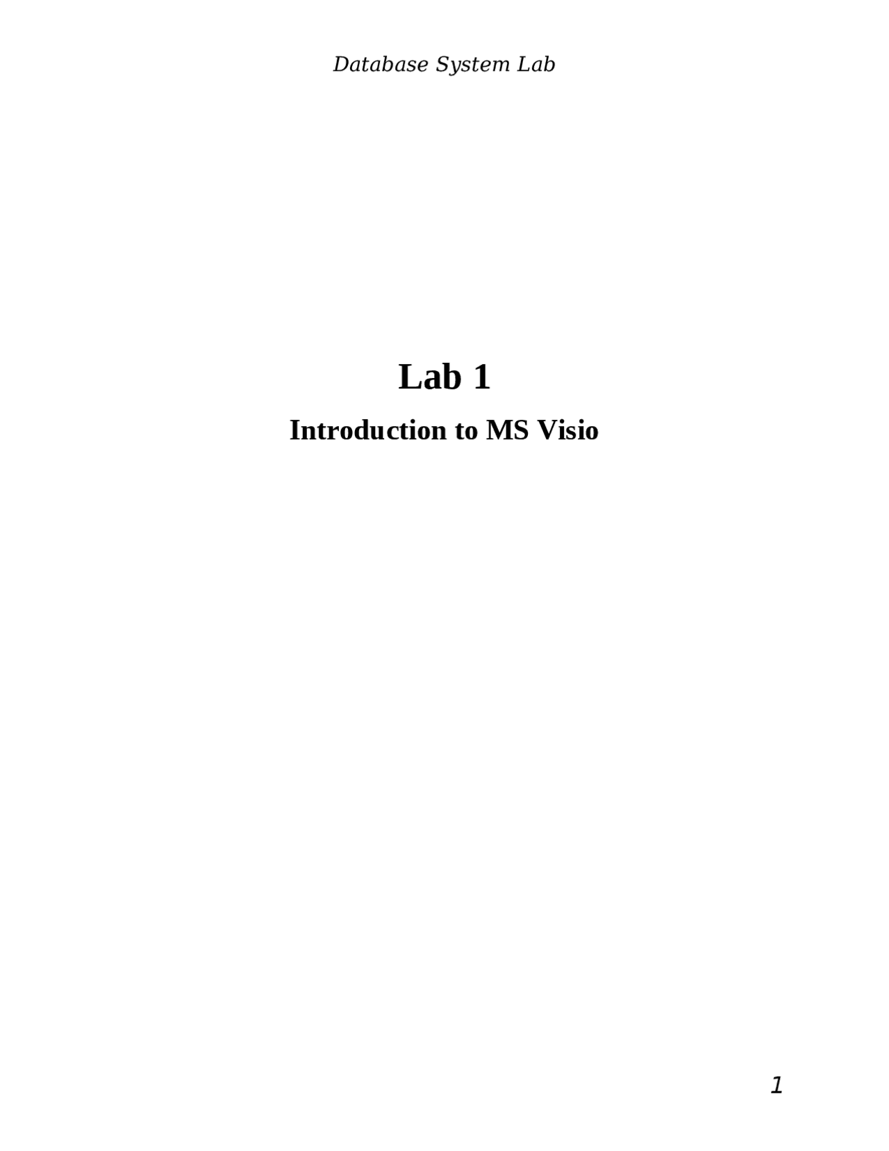Intro to Database - Complete Lab Manual Solution - Docsity