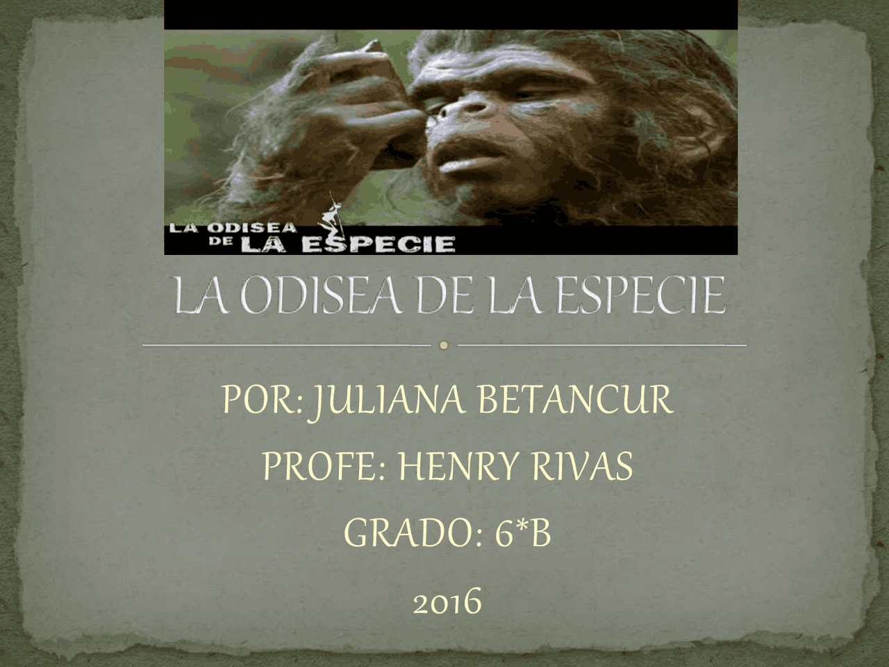 La odisea de las especies - Docsity