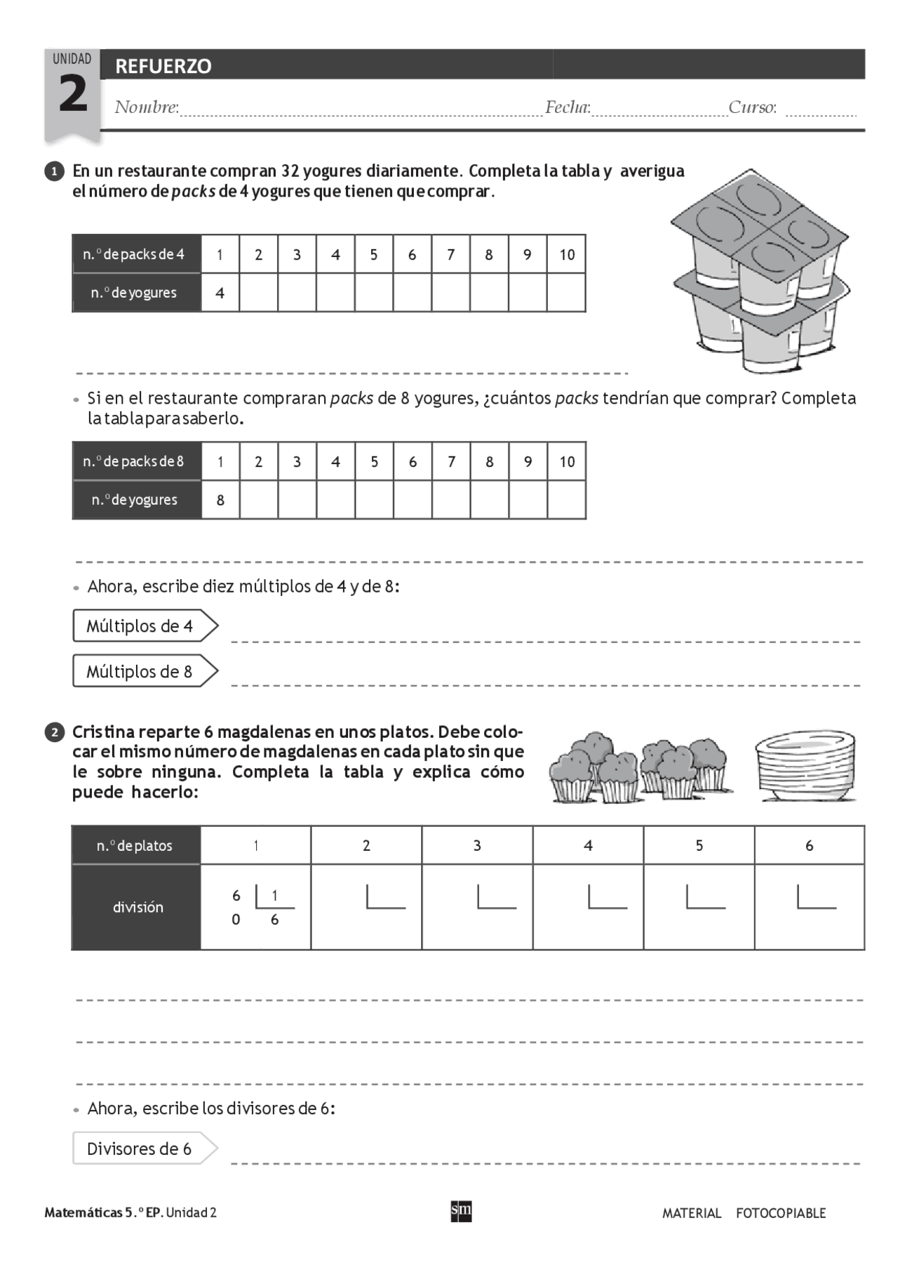Examen unidad 1 primaria 5 sm | Apuntes de Matemáticas | Docsity