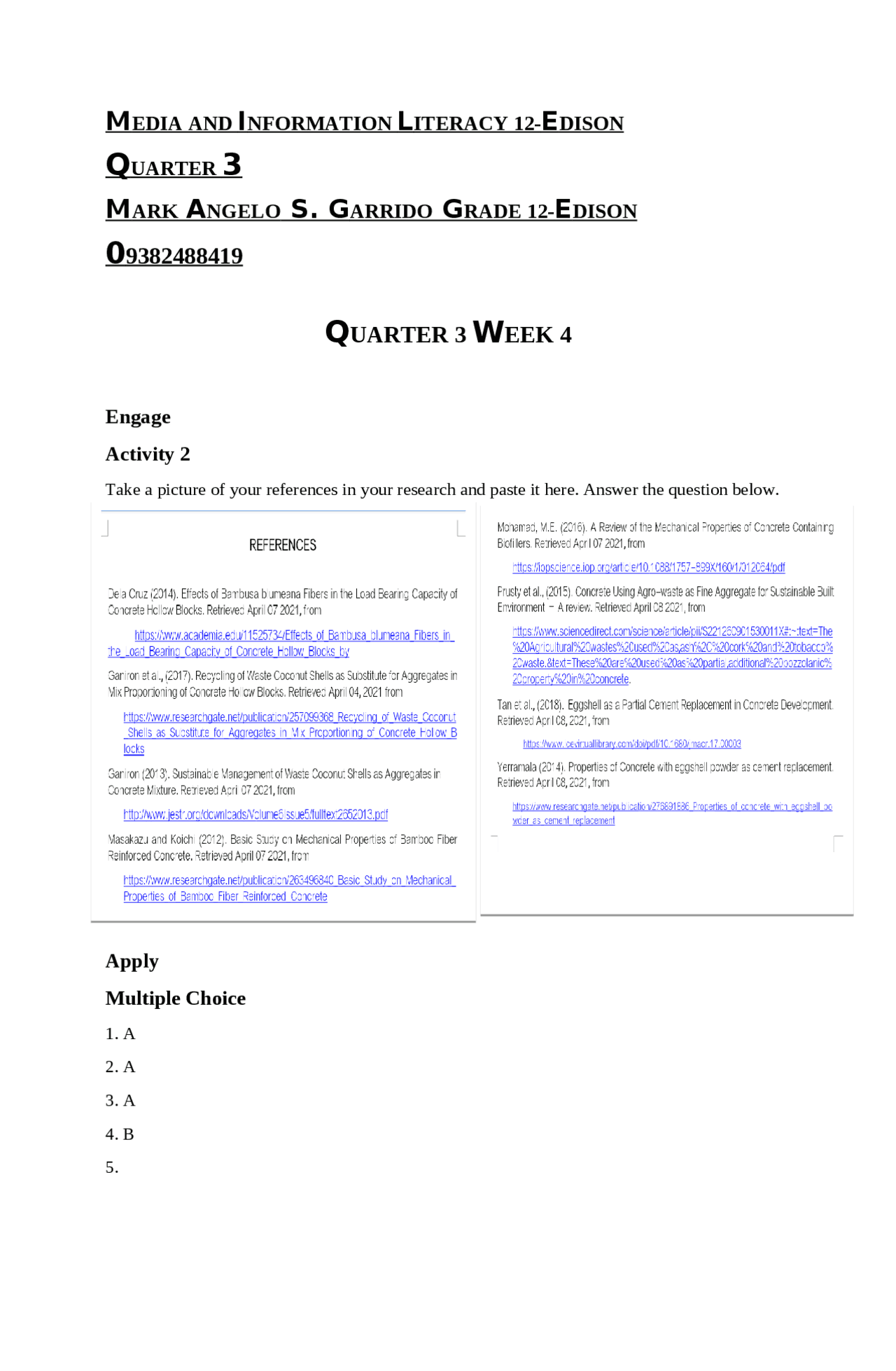 Media and Information Literacy - Docsity