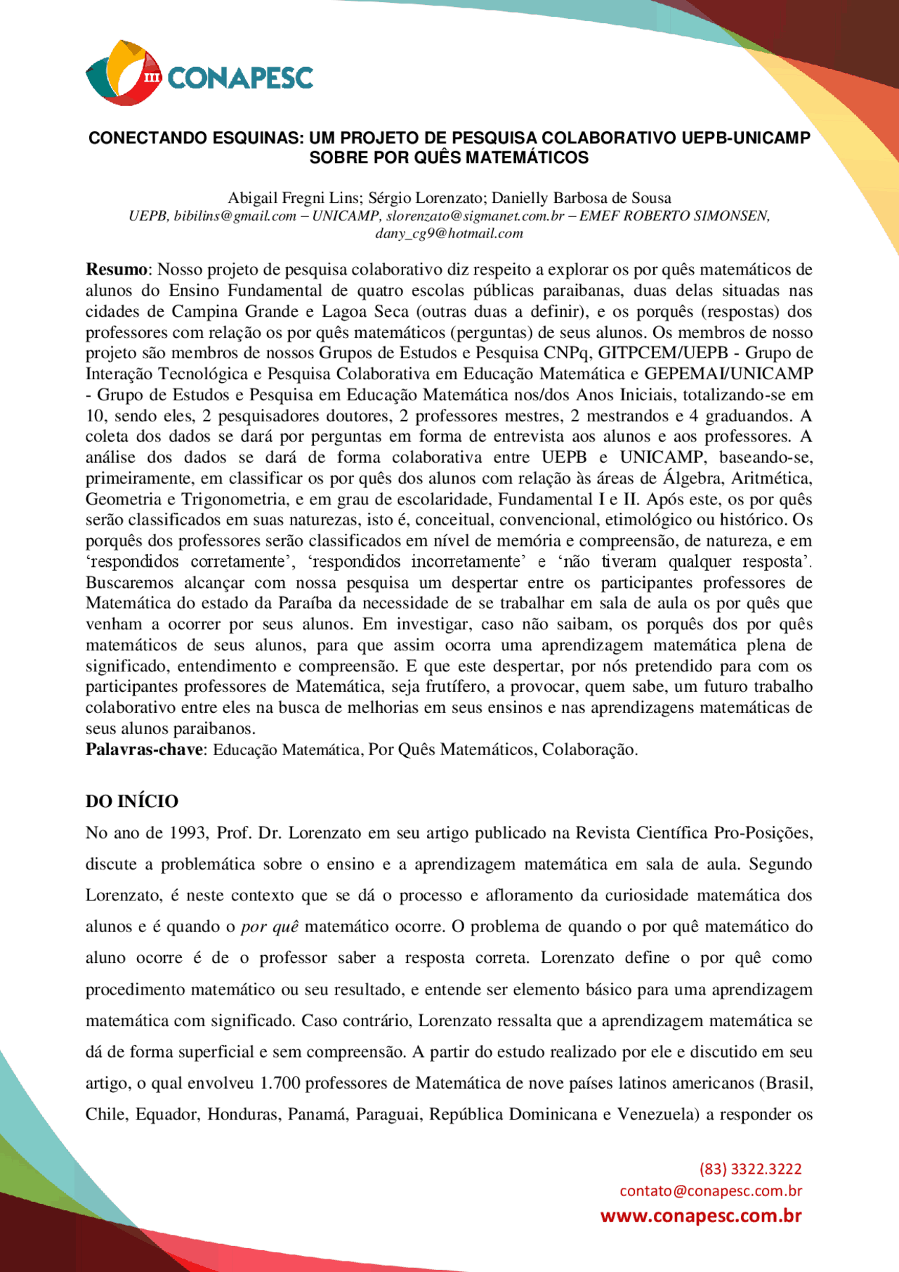 ARTIGO SOBRE EDUCAÇÃO - Docsity