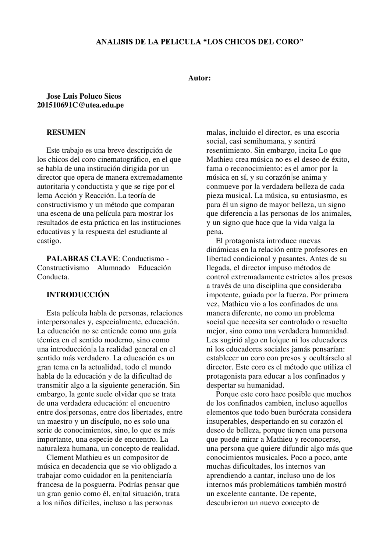 Preguntas Y Respuestas Sobre Los Chicos Del Coro Analisis de Los Chicos del Coro | Monografías, Ensayos de Filosofía