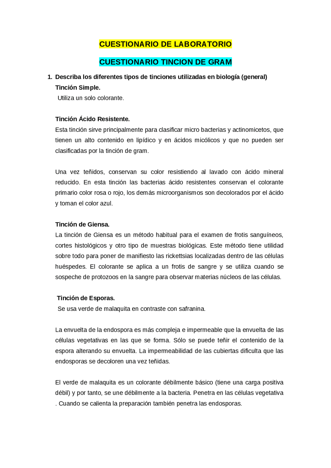 tinción acidorresistente vs tinción de gram