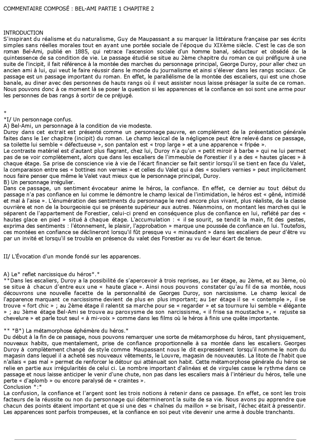 Commentaire composé de Bel ami chapitre 2 Guide, Projets, Recherche Littérature Docsity Commentaire composé de Bel ami chapitre 2 Guide, Projets, Recherche Littérature Docsity