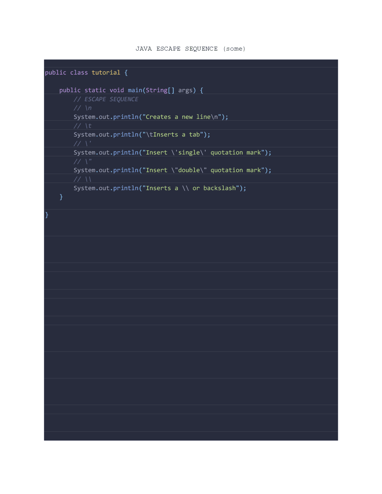 JAVA ARRAY CHEAT SHEET - Docsity